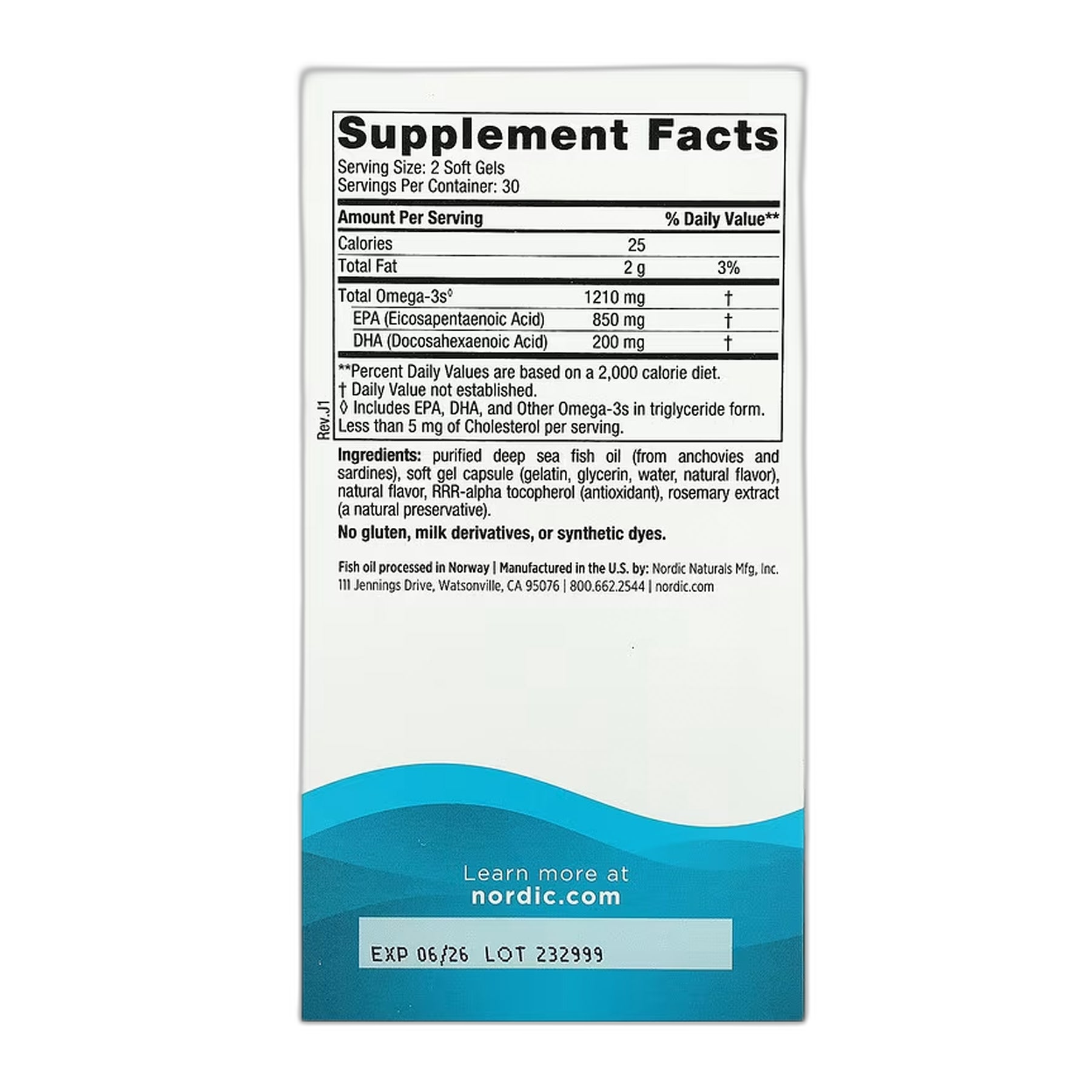 EPA - 60 капсул - Nordic Naturals — фото 2
