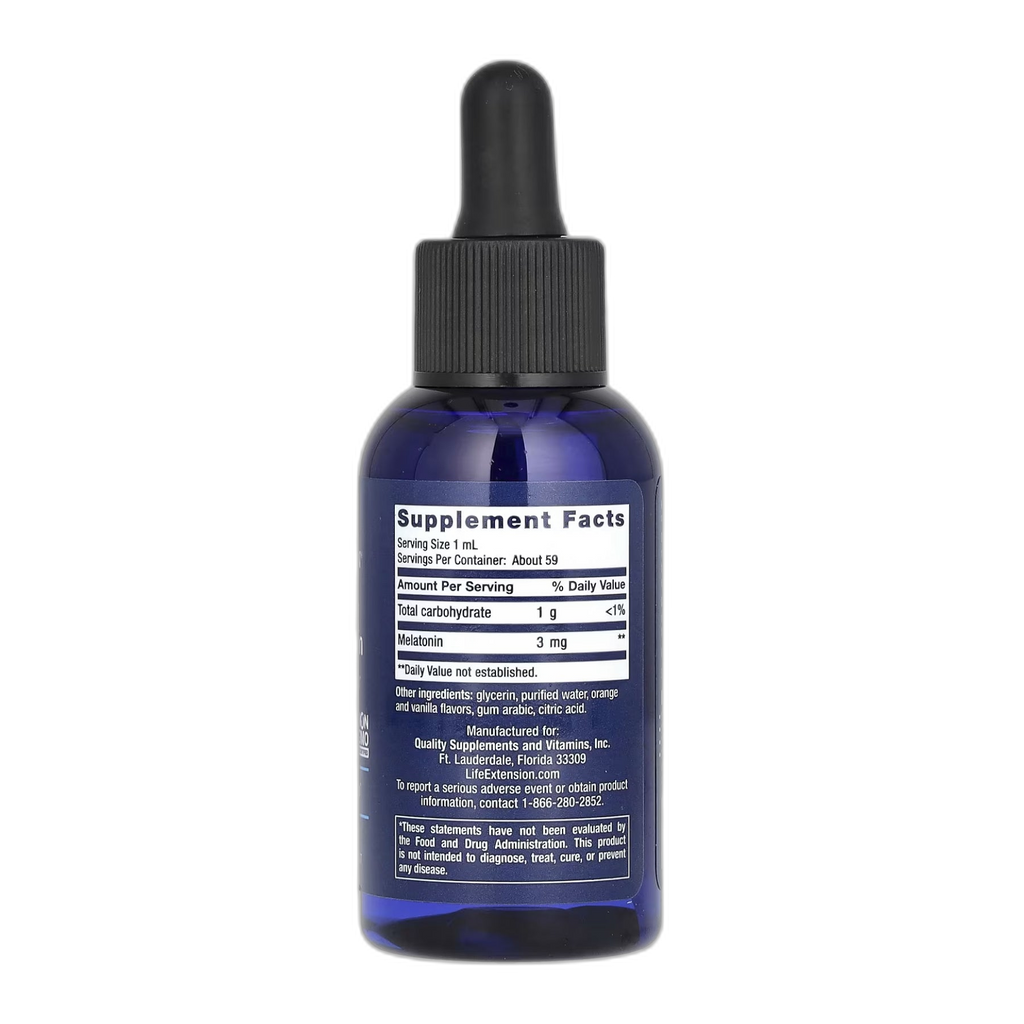 Fast-Acting Liquid Мелатонін (Citrus-Vanilla) - 2 fl oz - Life Extension