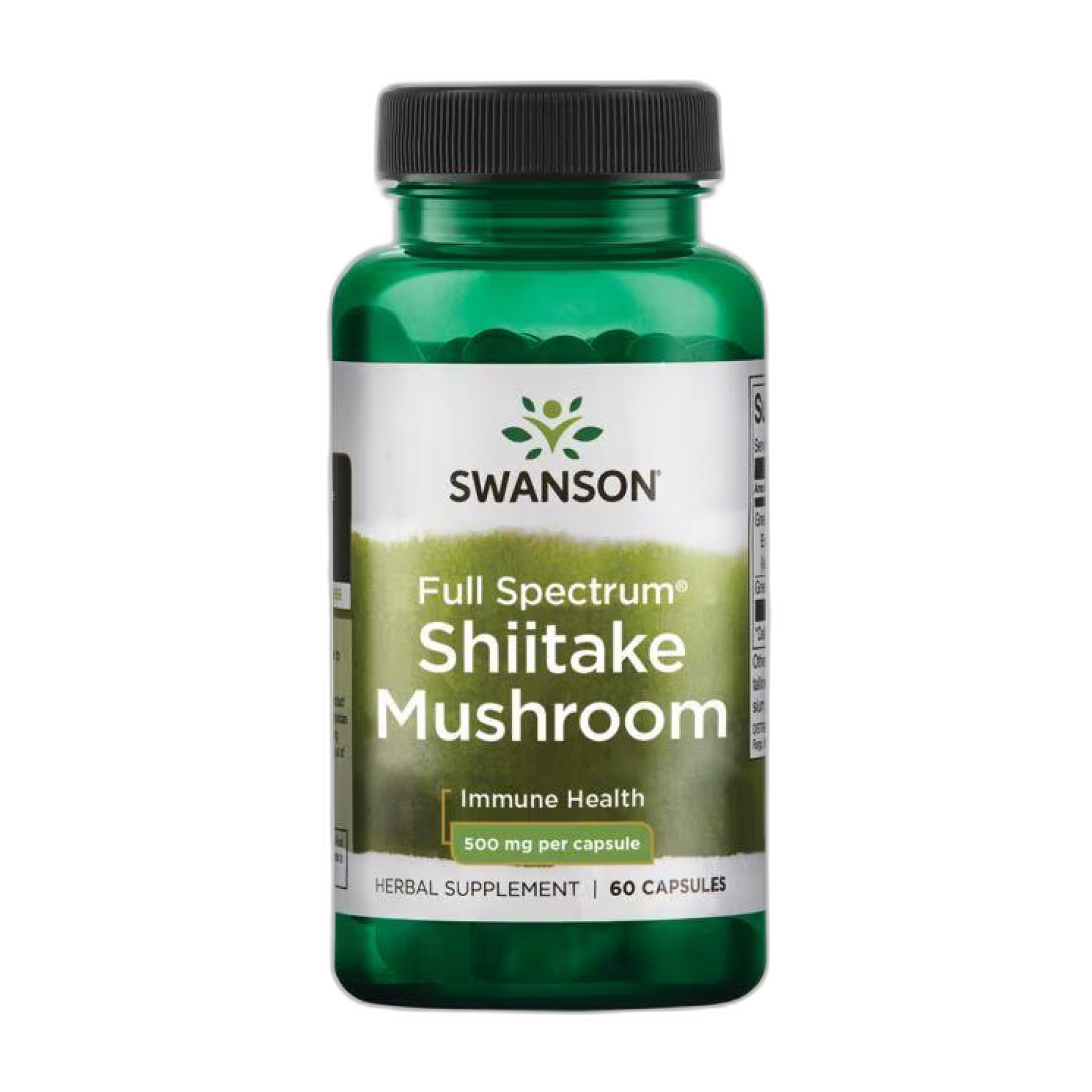 Full Spectrum Shiitake Mushroom 500 мг - 60 капсул - Swanson