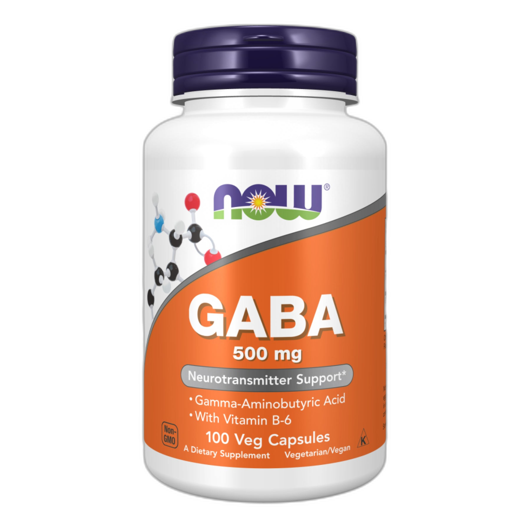 GABA 500 мг - 100 капсул - Now Foods
