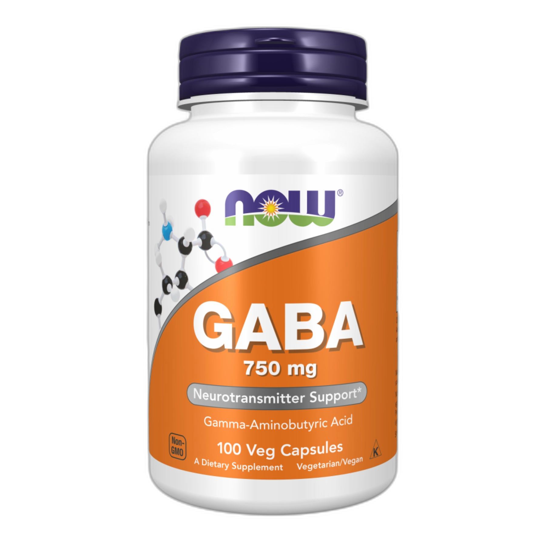 GABA 750 мг - 100 капсул - Now Foods