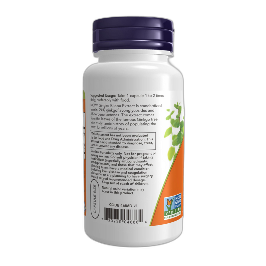 Гінкго білоба 60 мг - 120 капсул - Now Foods
