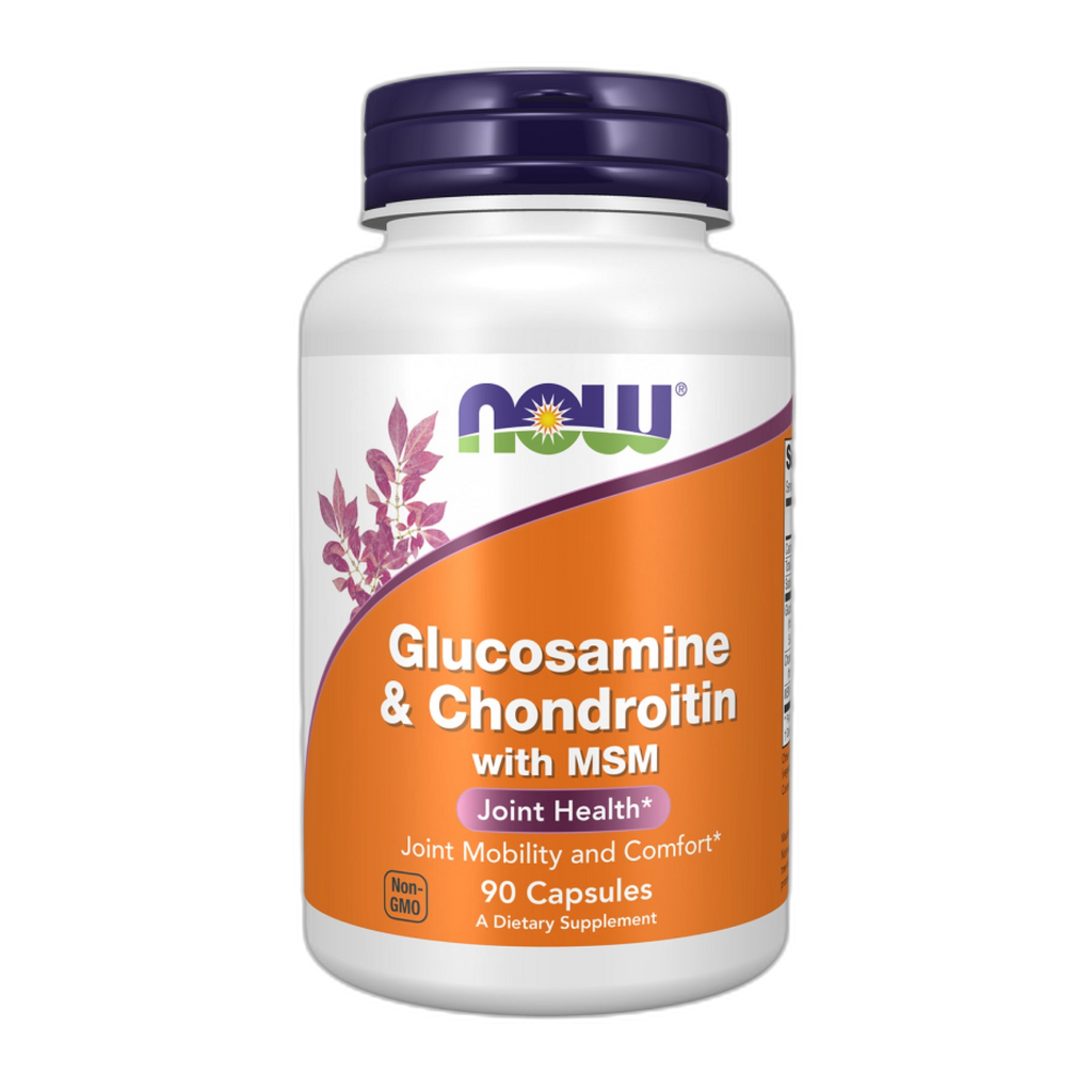 Glucosamine & Chondroitin with MSM - 90 vcaps - Now Foods