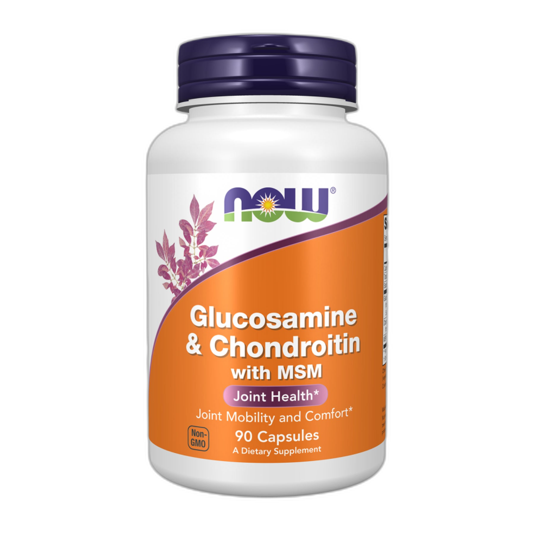 Glucosamine & Chondroitin with MSM - 90 vcaps - Now Foods