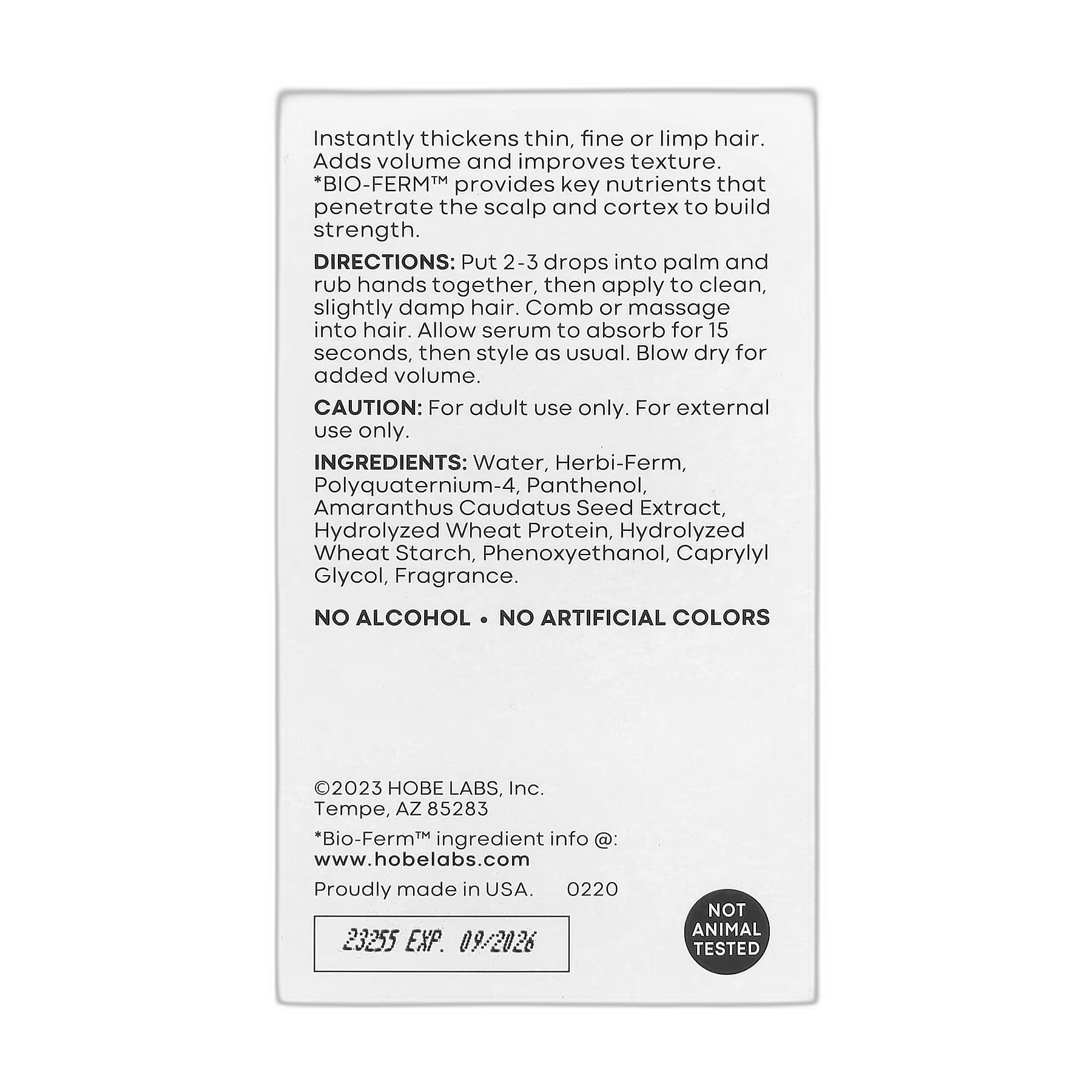 Hair Thickening Serum - 59 ml - Hobe Labs