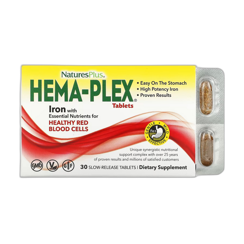 Hema-Plex Залізо для кровотворення - 30 таблеток - Nature's Plus