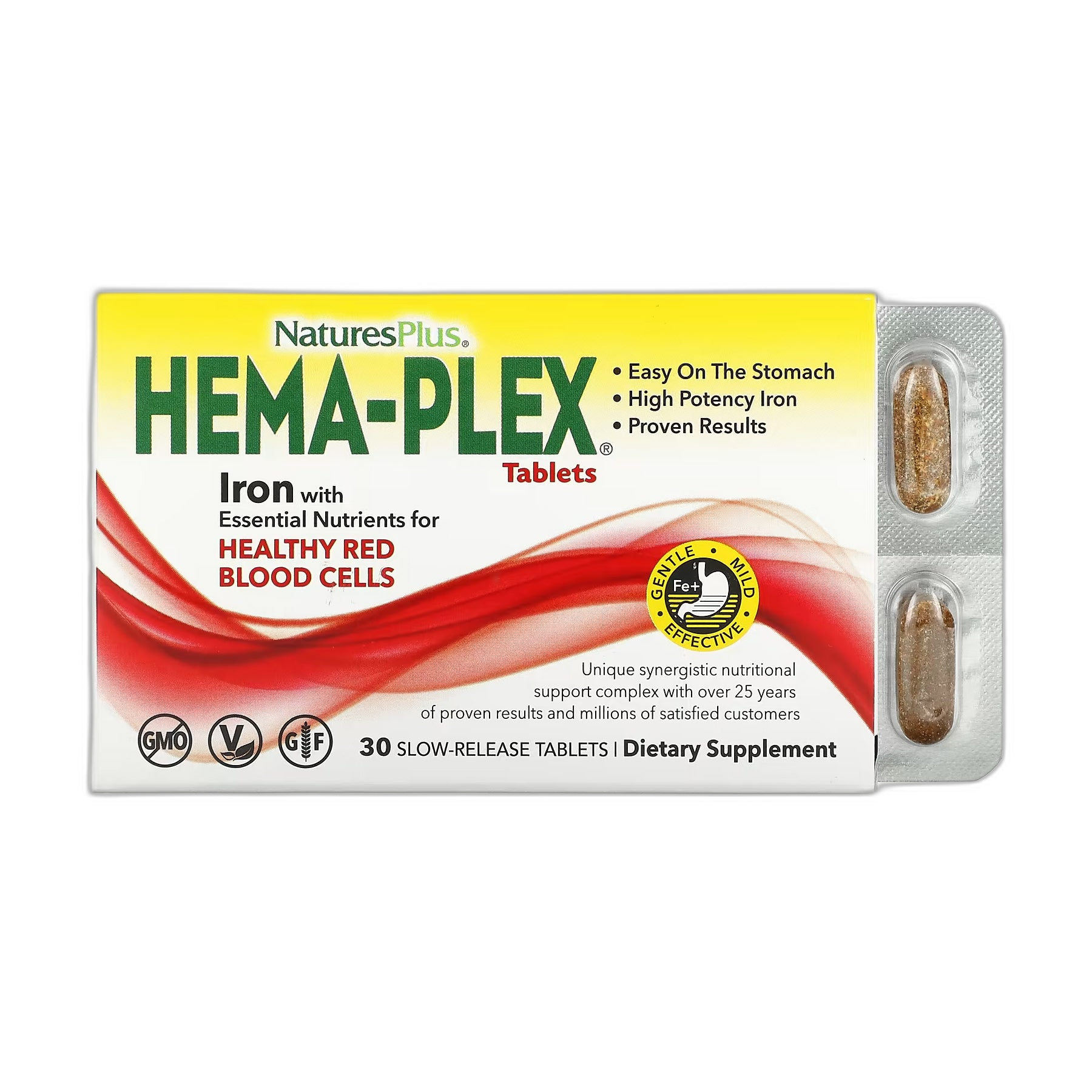 Hema-Plex Залізо для кровотворення - 30 таблеток - Nature's Plus