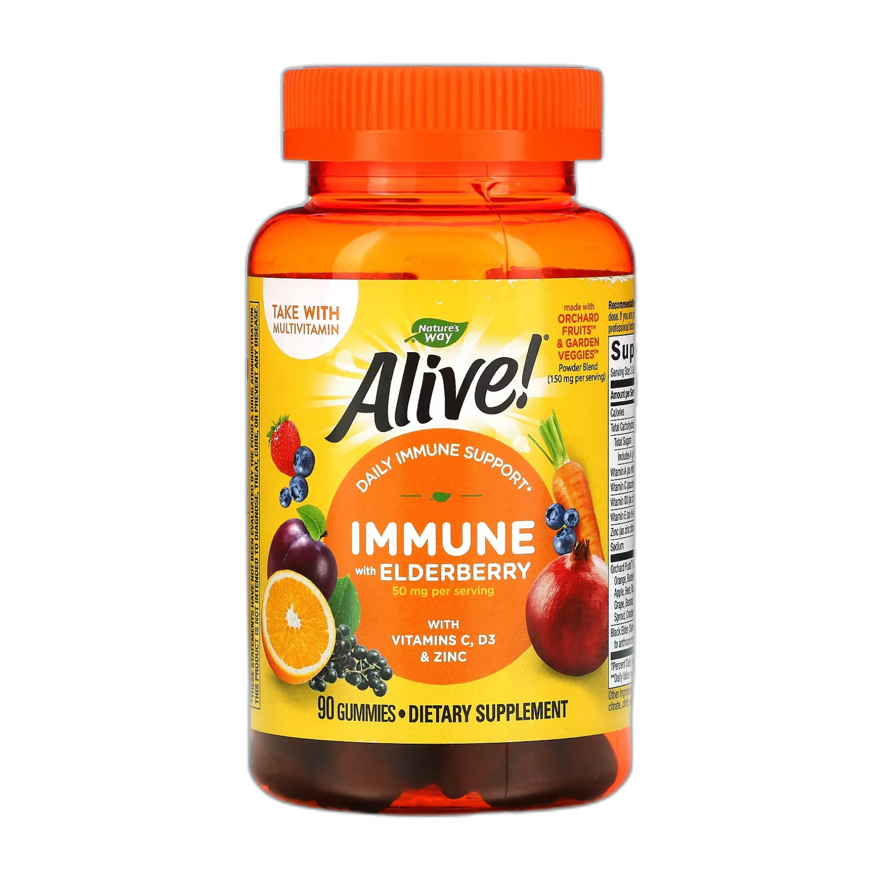 Nature's Way Бузина + Цинк 90 жувальних