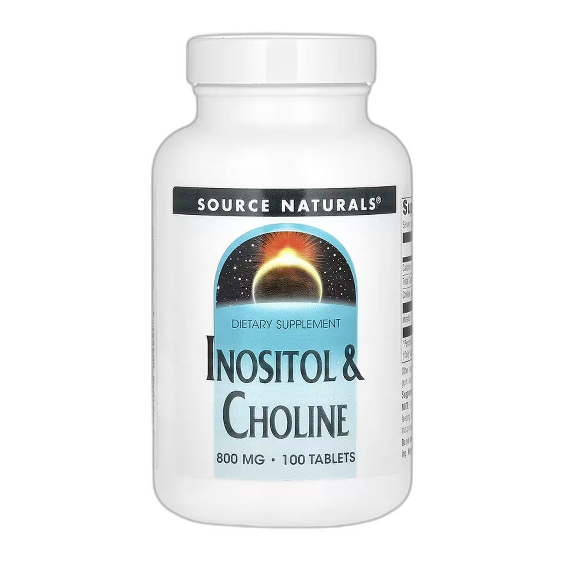 Інозитол та Холін 800 мг - 100 таблеток - Source Naturals