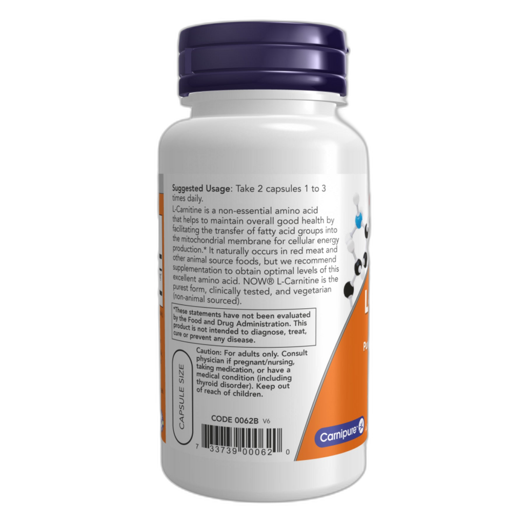 L-карнітин 250 мг - 60 капсул - Now Foods