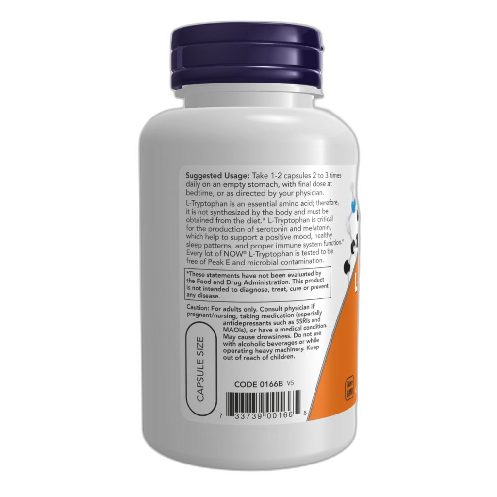 L-триптофан 500 мг - 60 капсул - Now Foods