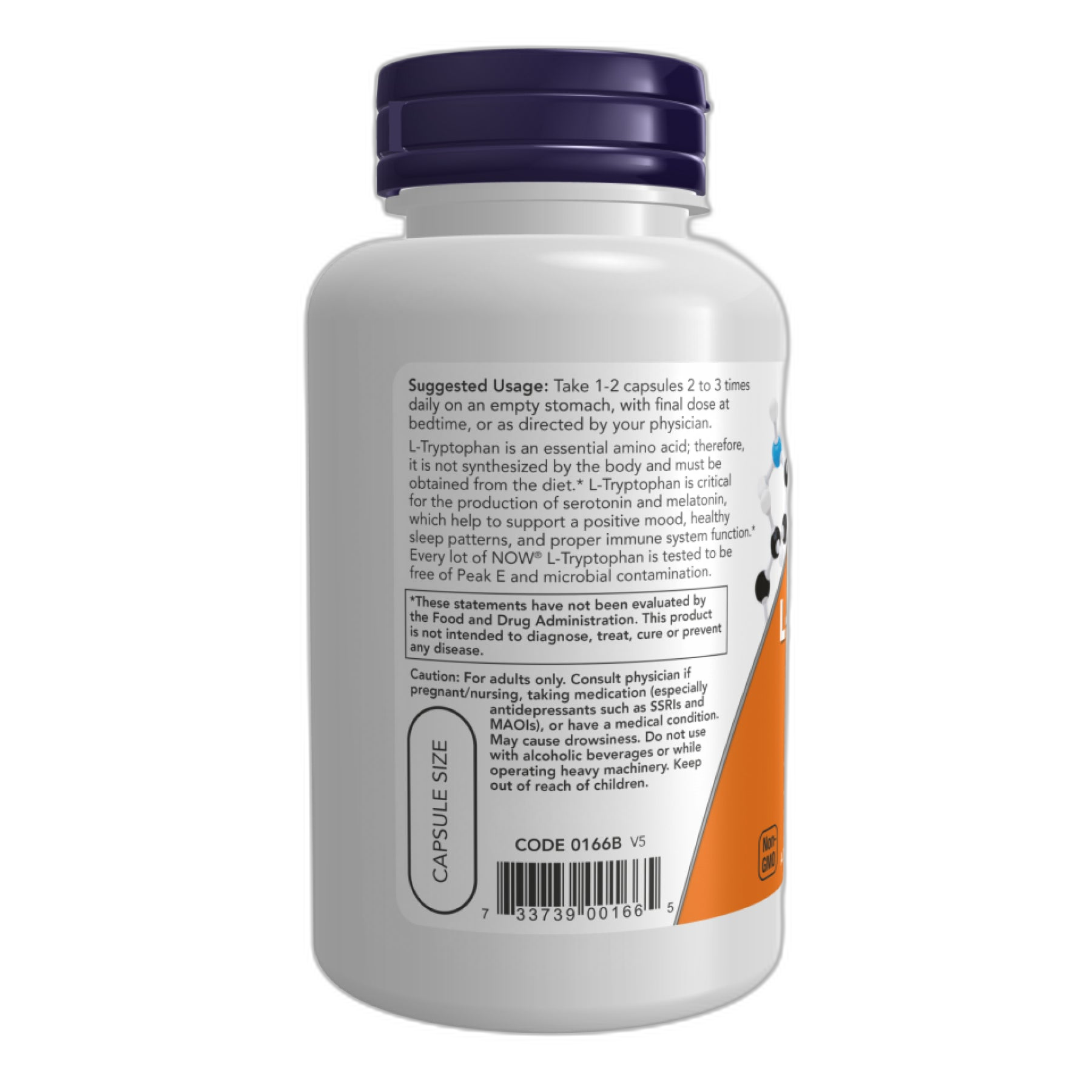 L-триптофан 500 мг - 60 капсул - Now Foods