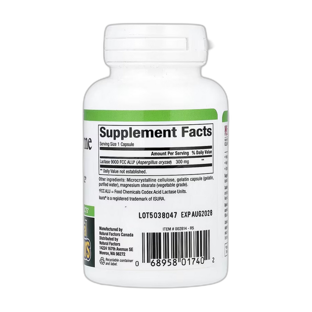Lactase Enzyme - 60 капсул - Natural Factors