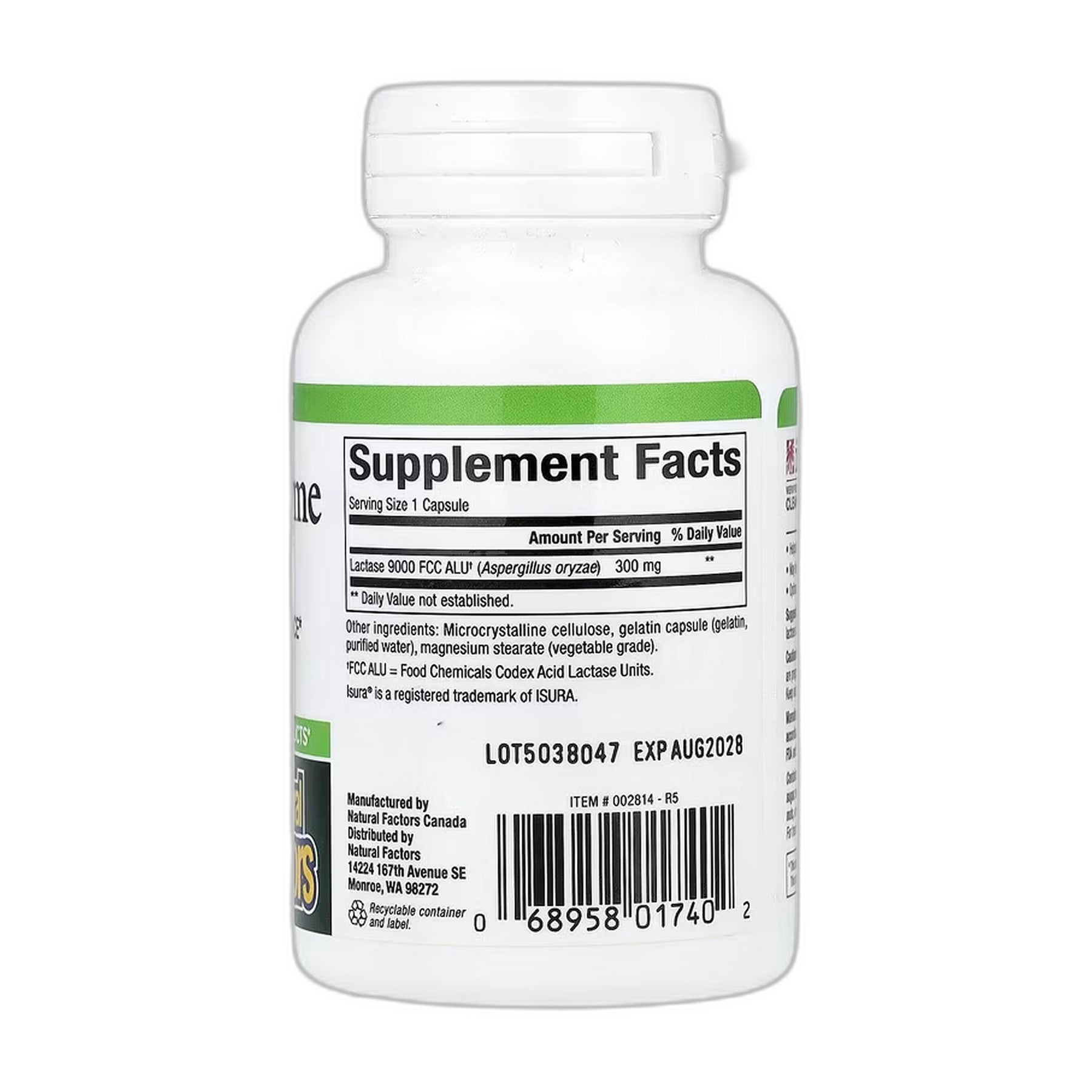 Lactase Enzyme - 60 капсул - Natural Factors