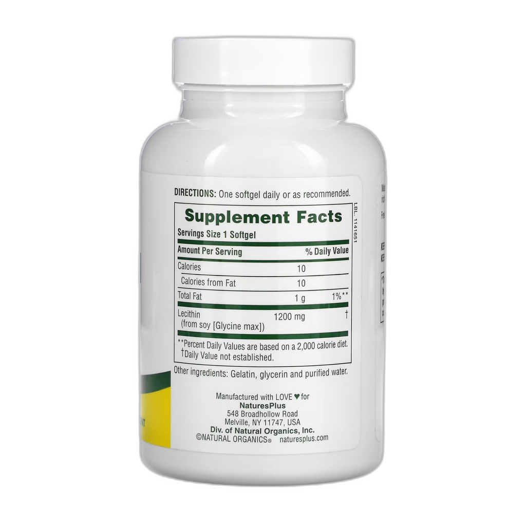 Лецитин 1200 мг - 90 капсул - Nature's Plus