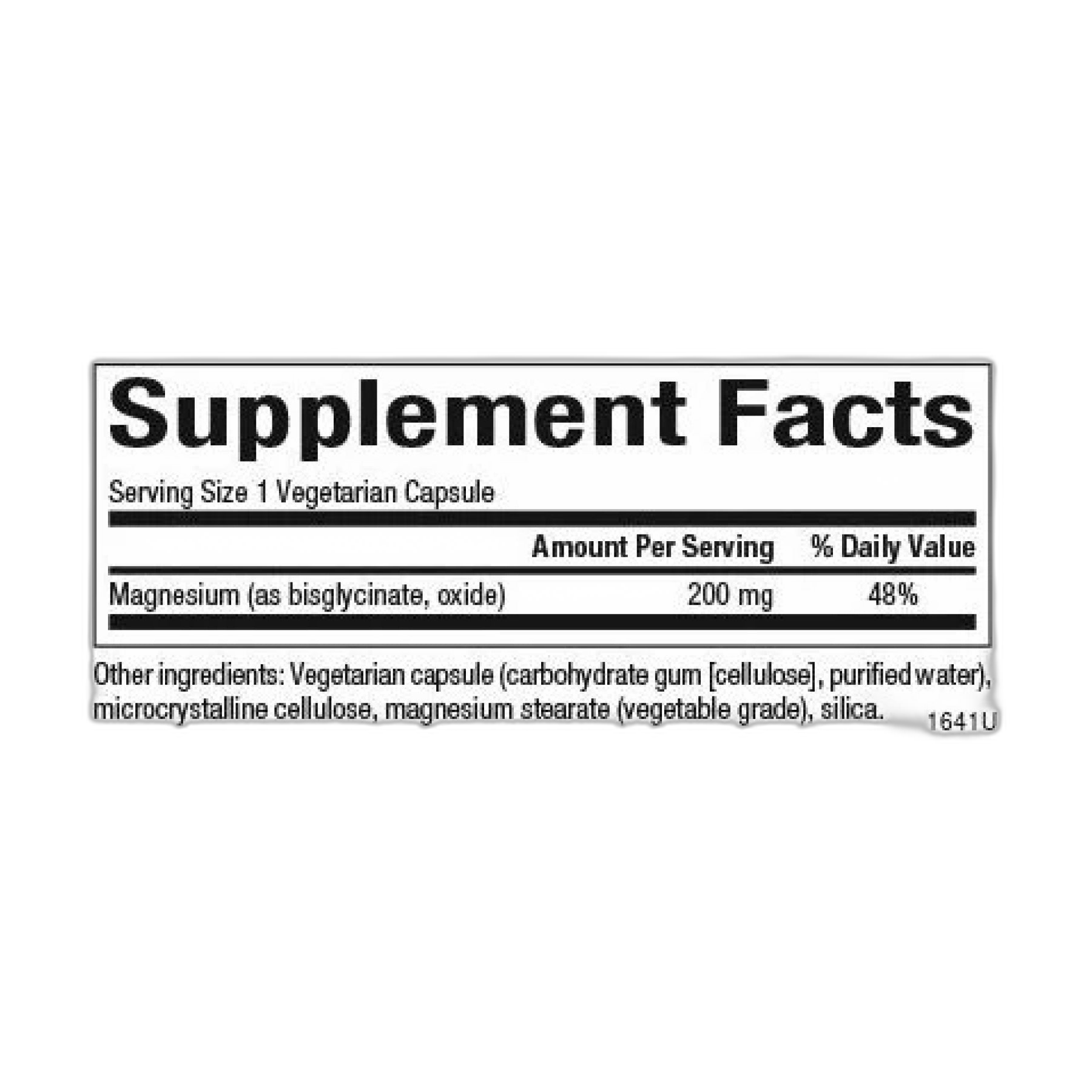 Бісгліцинат магнію 200 мг - 120 капсул - Natural Factors