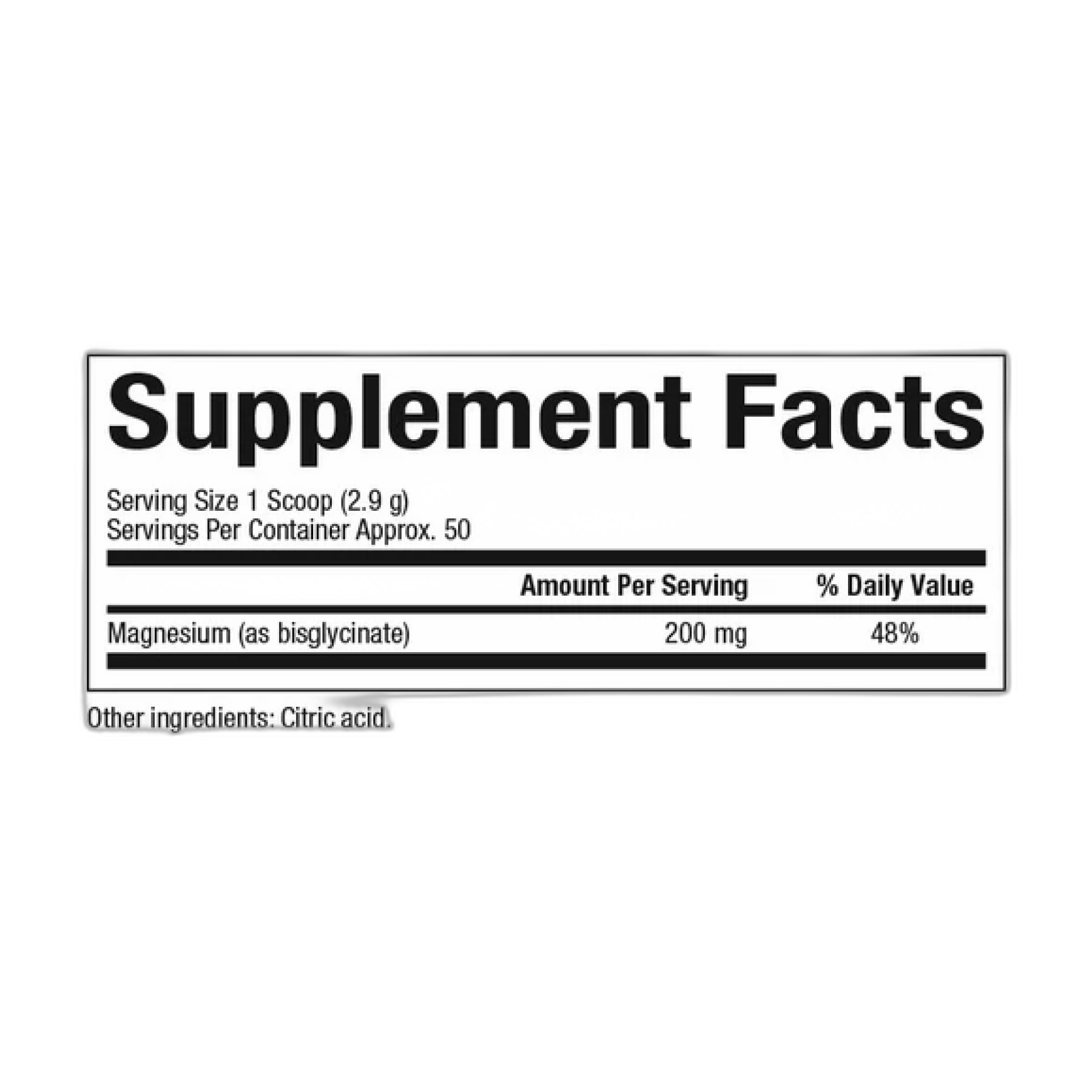 Бісгліцинат магнію 200 мг - 120 г Pure - Natural Factors