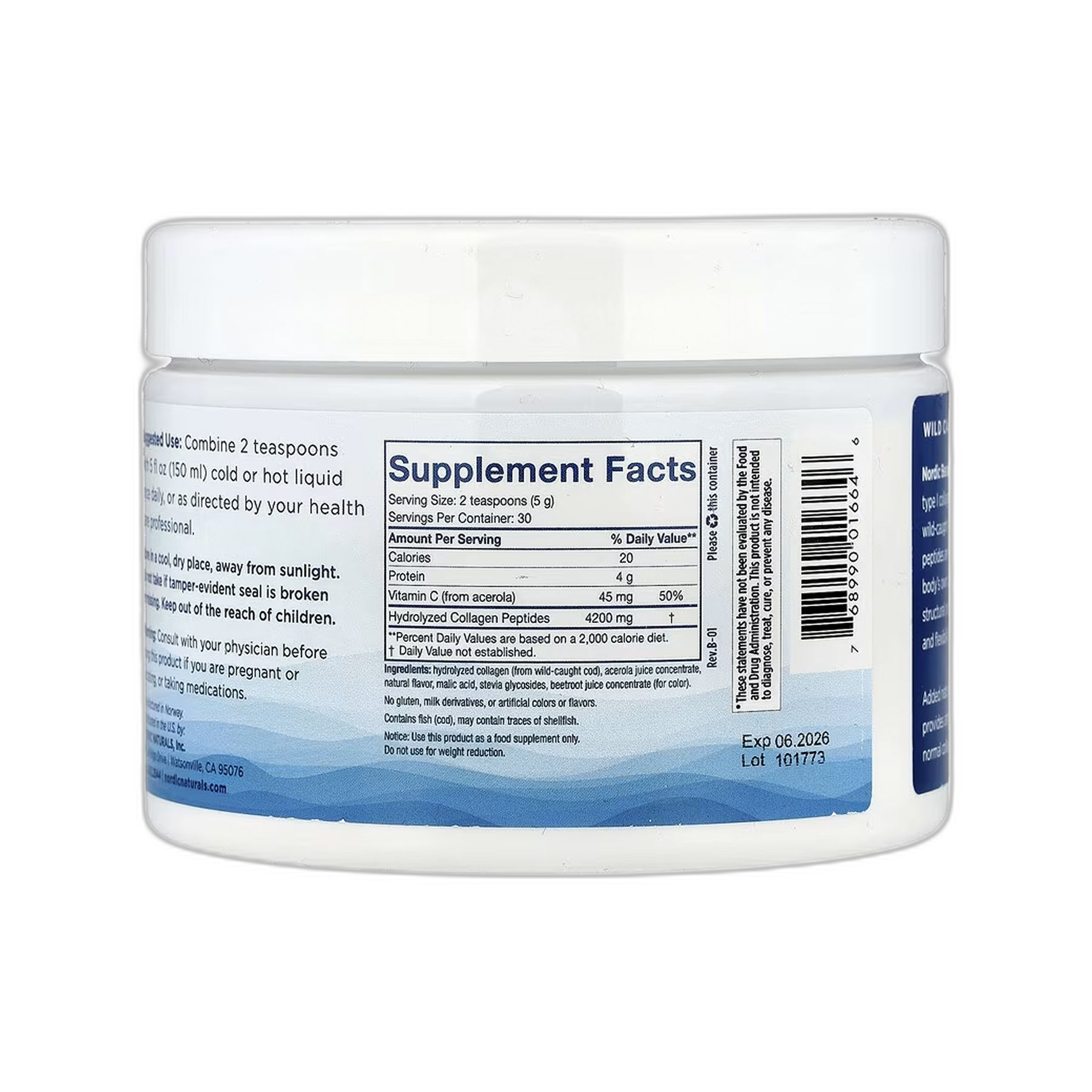 Морський колаген - 150 г - Nordic Naturals