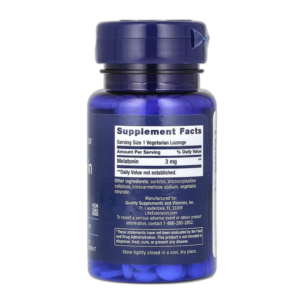 Мелатонін 3 мг - 60 vegetarian lozenges - Life Extension