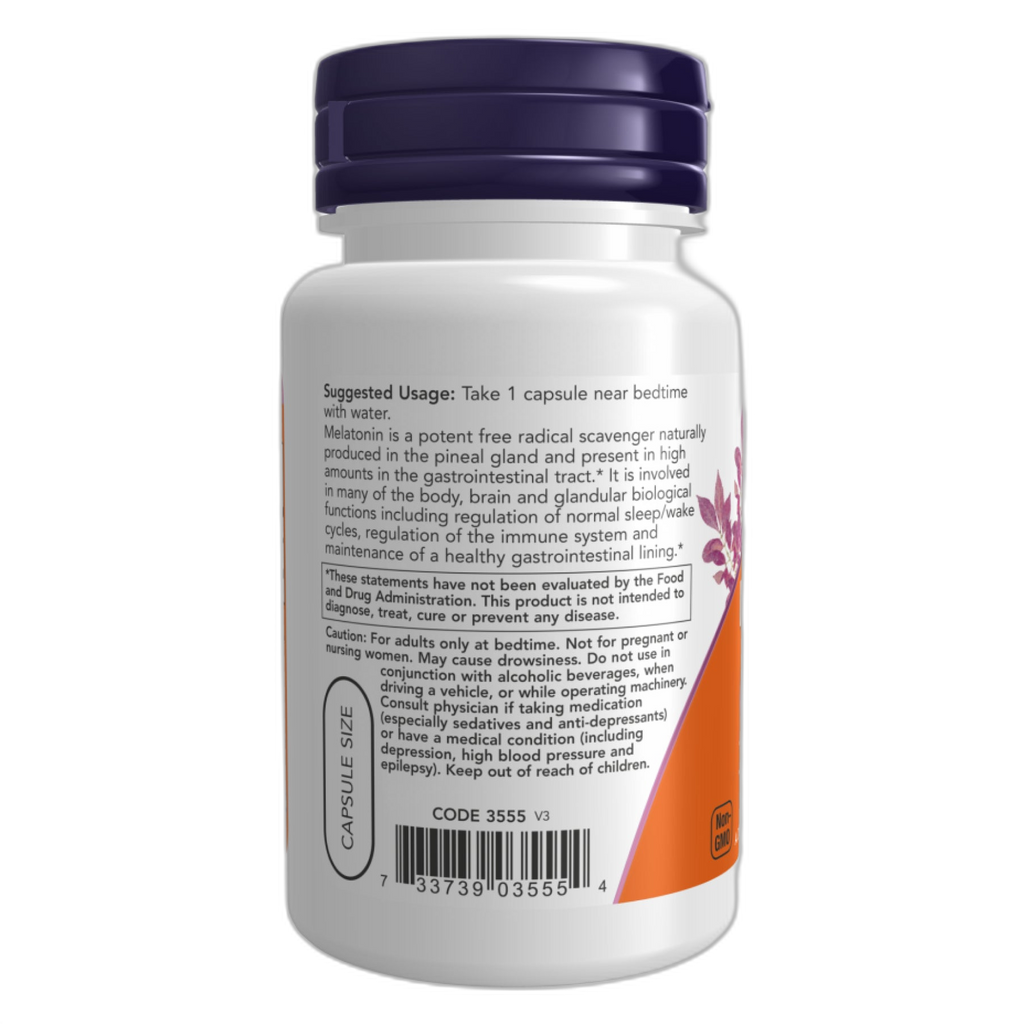 Мелатонін 5 мг - 60 капсул - Now Foods