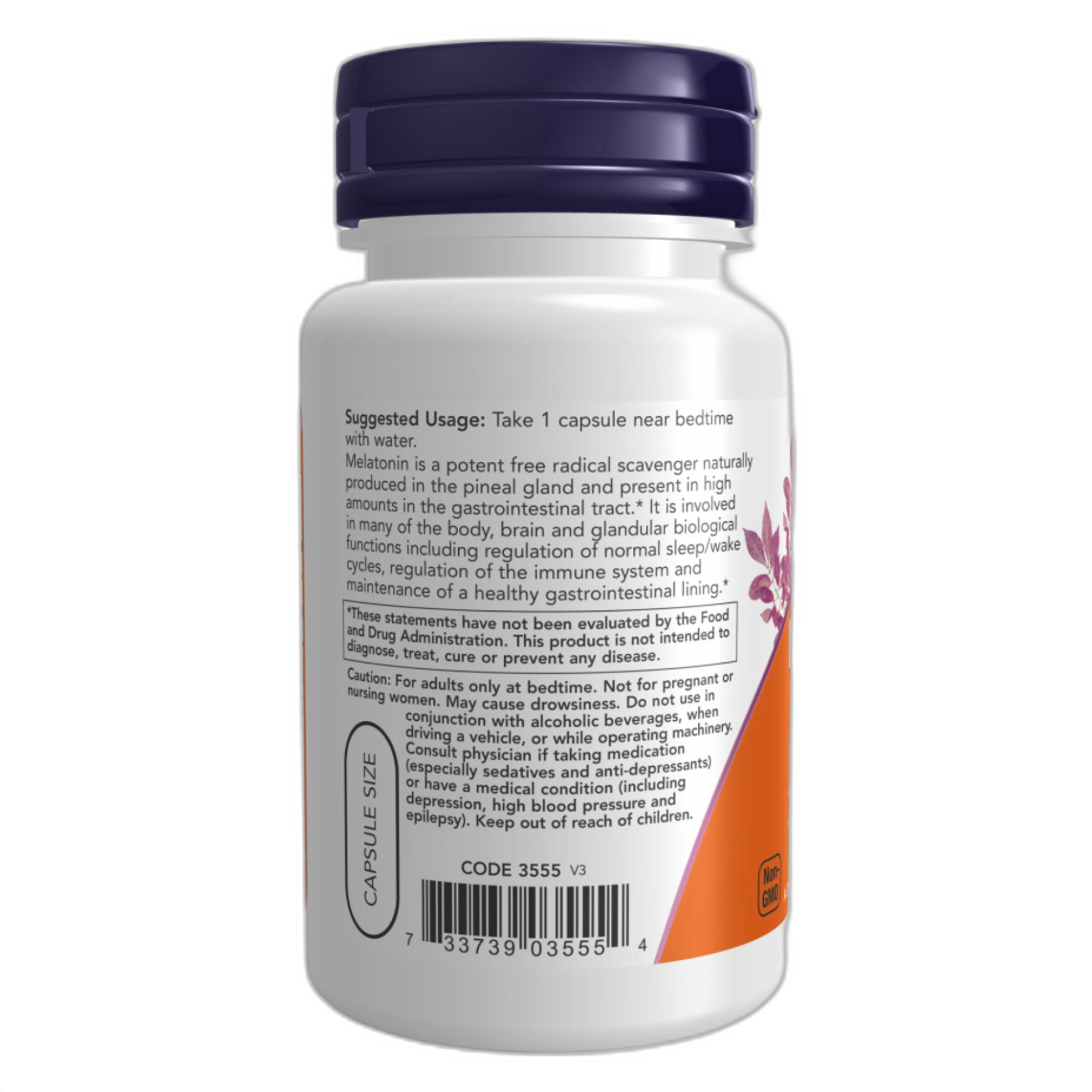 Мелатонін 5 мг - 60 капсул - Now Foods