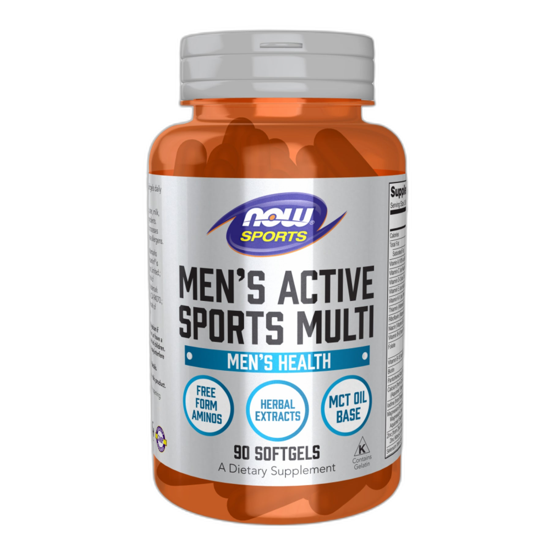 Чоловічий Активний Спортивний мульті - 90 капсул - Now Foods