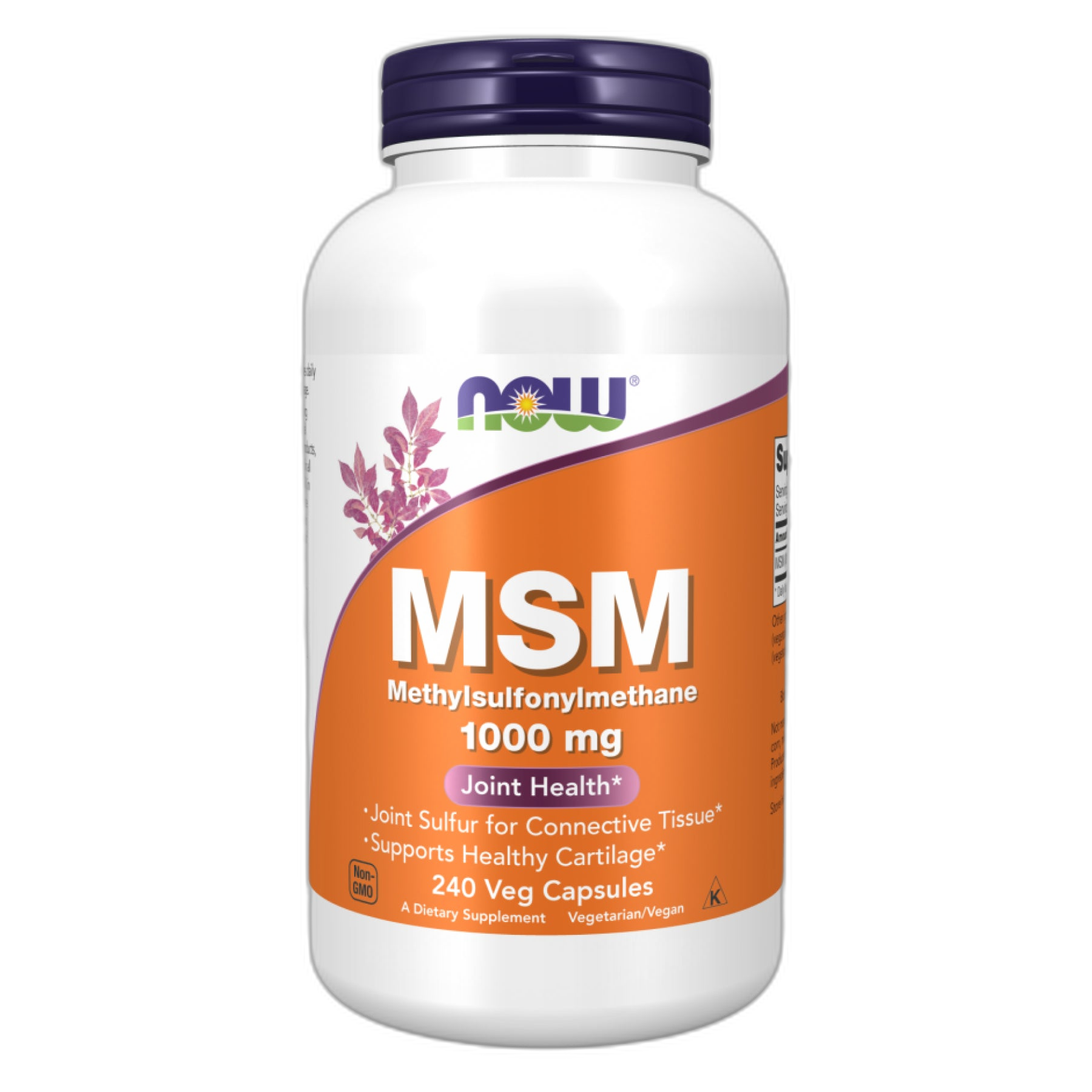 МСМ 1000 мг - 240 капсул - Now Foods