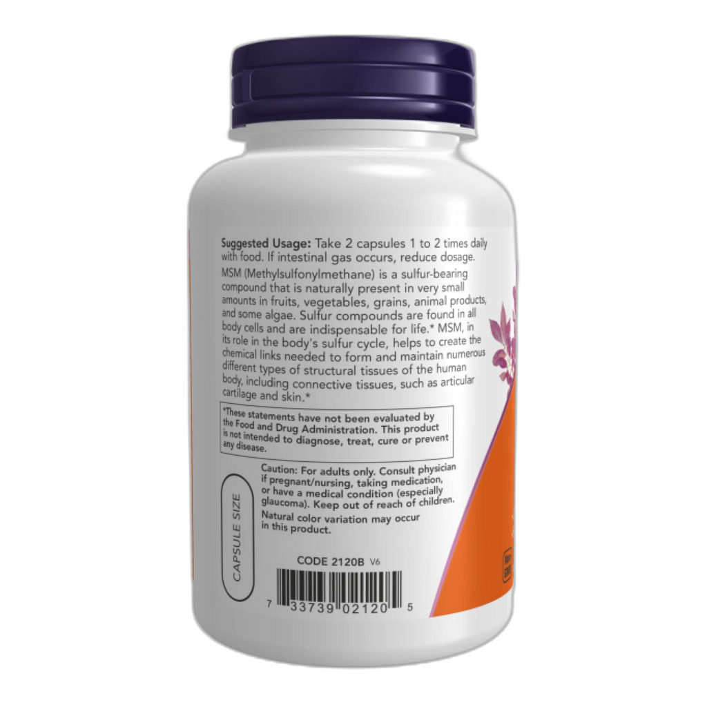 МСМ 1000 мг - 240 капсул - Now Foods