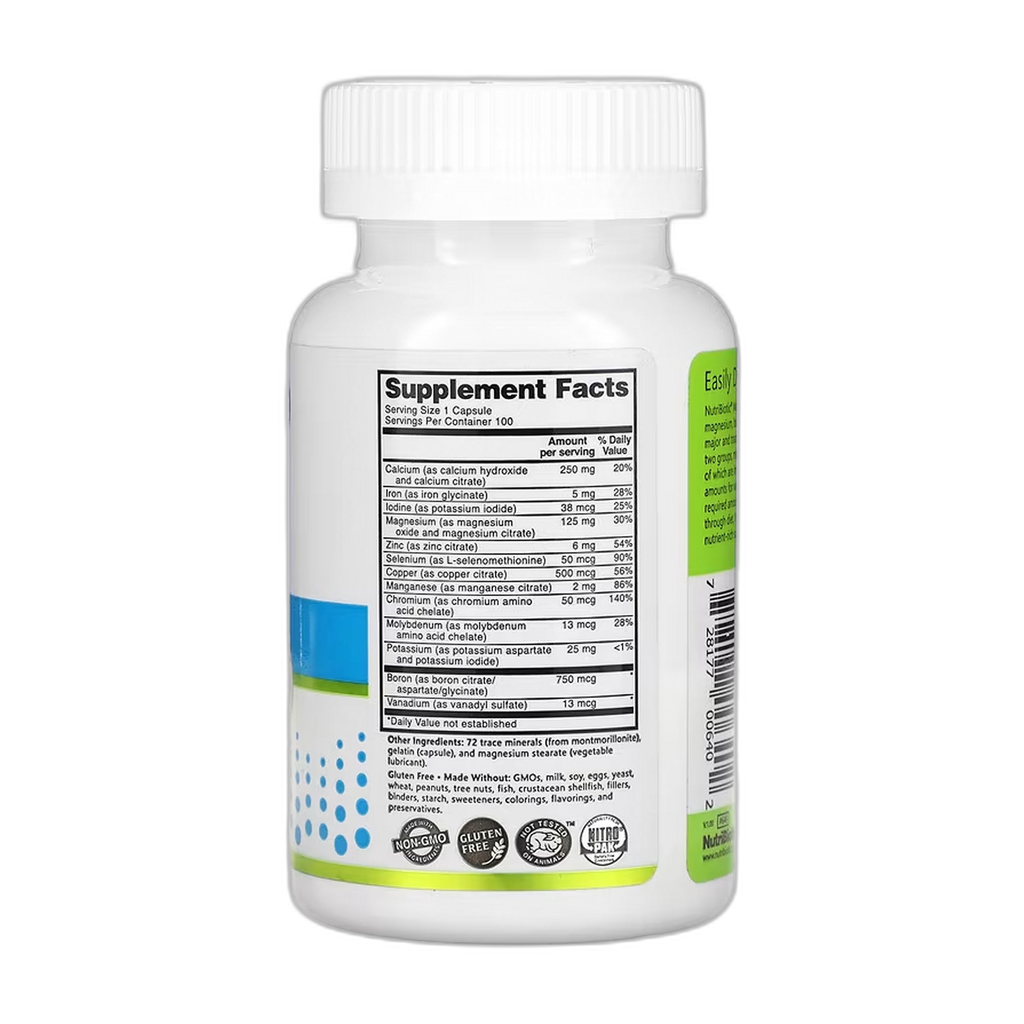 Multi Mineral - 100 капсул - Nutribiotic — фото 2