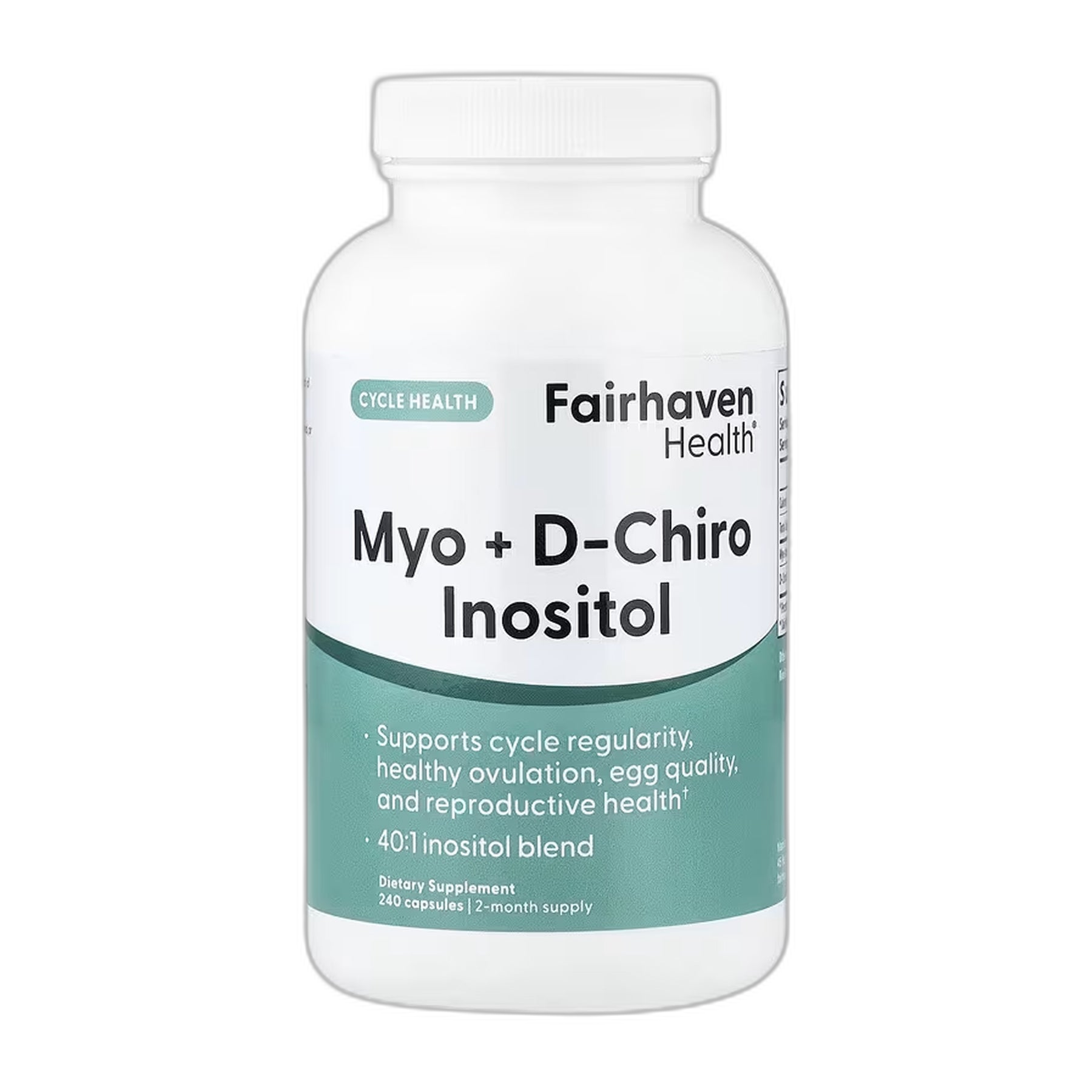 Myo + D-Chiro Інозитол - 240 капсул - Fairhaven Health