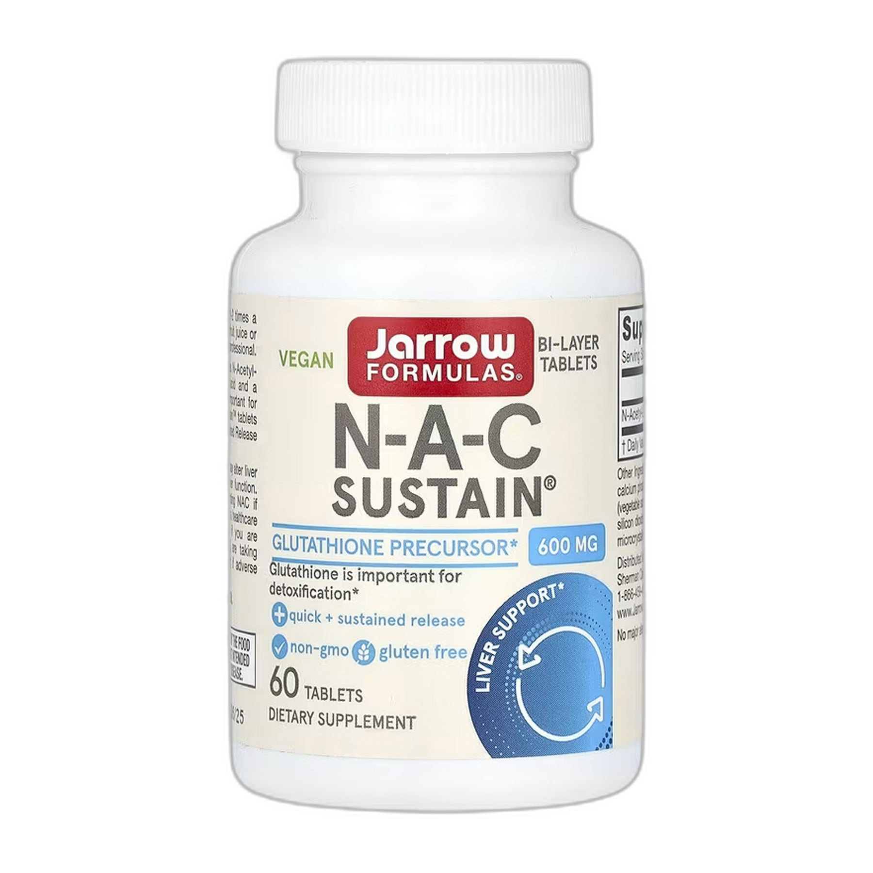 N-A-C Sustain® 600 мг - 60 капсул - Jarrow Formulas