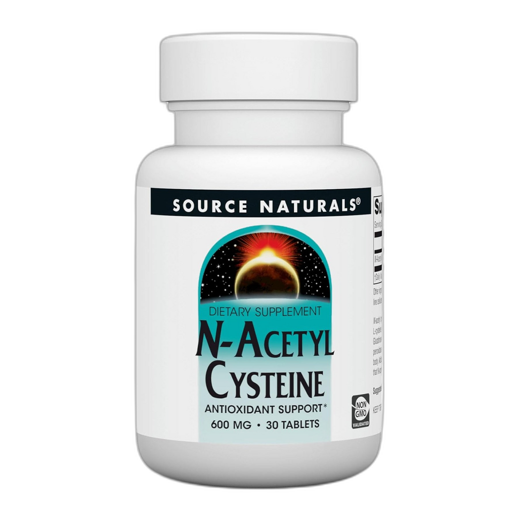 N-ацетилцистеїн 600 мг - 30 таблеток - Source Naturals