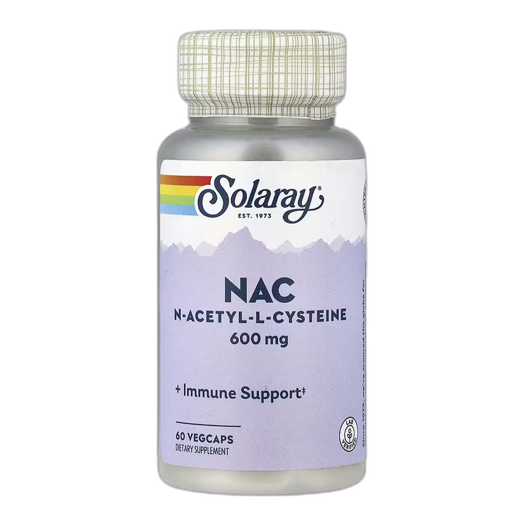 NAC (Н-Акетил-Л-Кистеіне) 600 мг - 60 капсул - Solaray