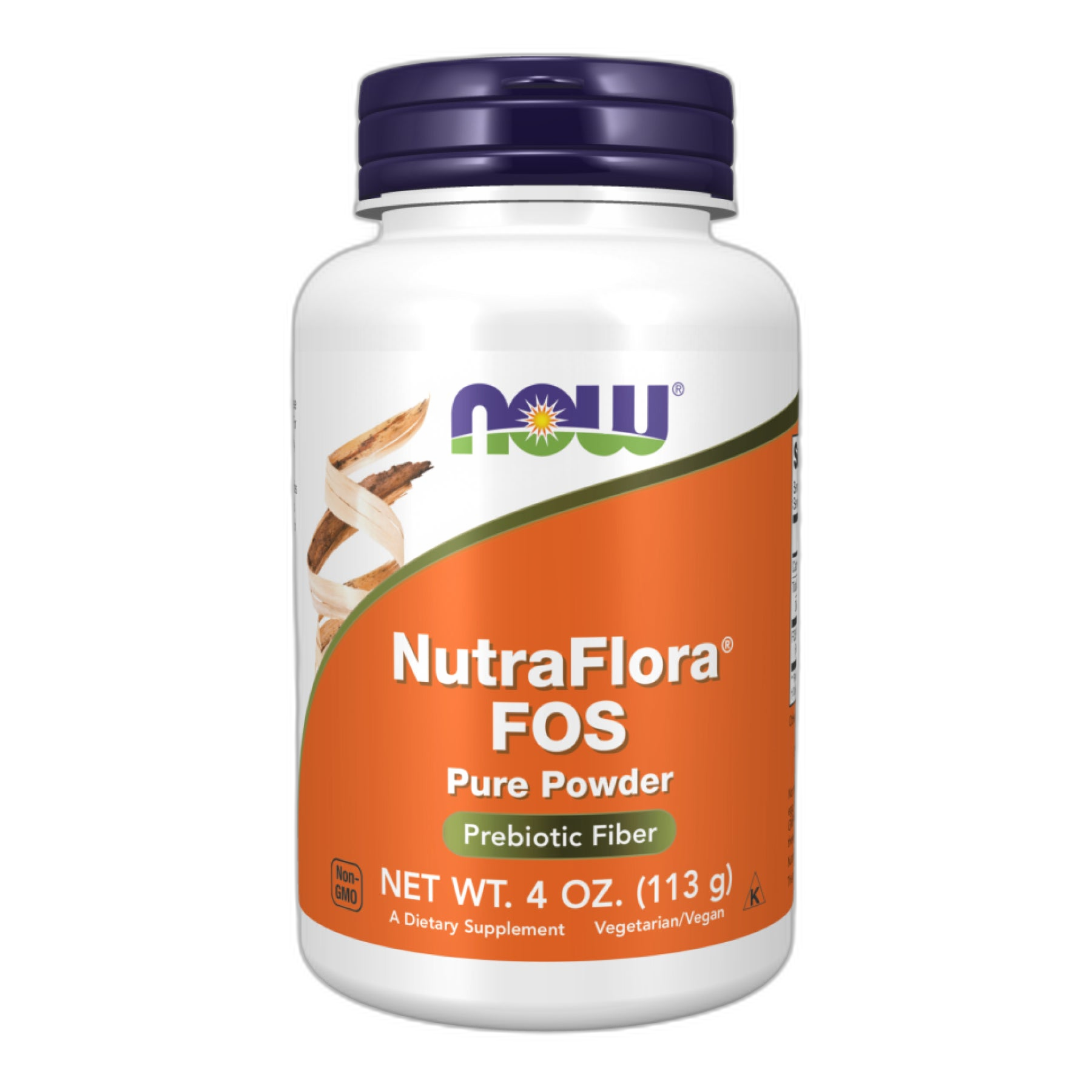 НутраФлора® FOS порошок - 113 г - Now Foods