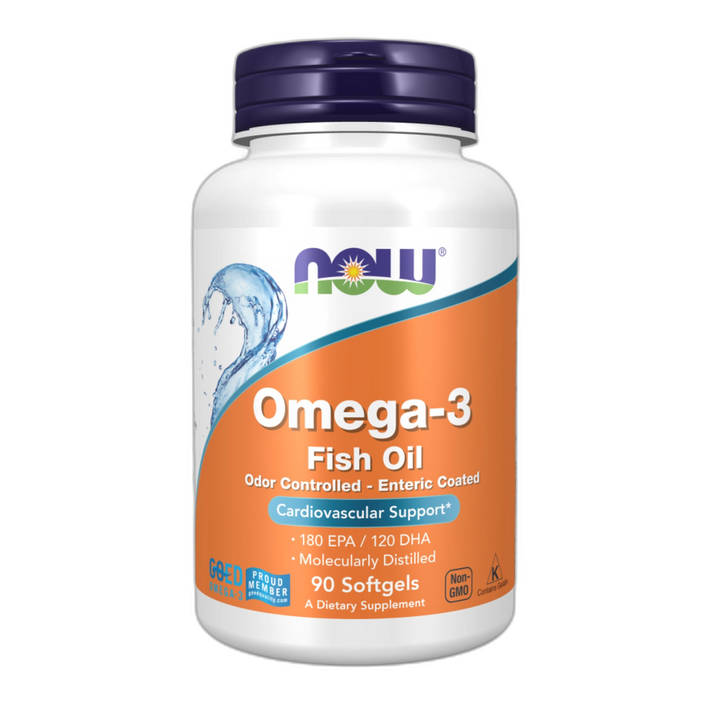 Омега-3 Ентерік - 90 капсул - Now Foods