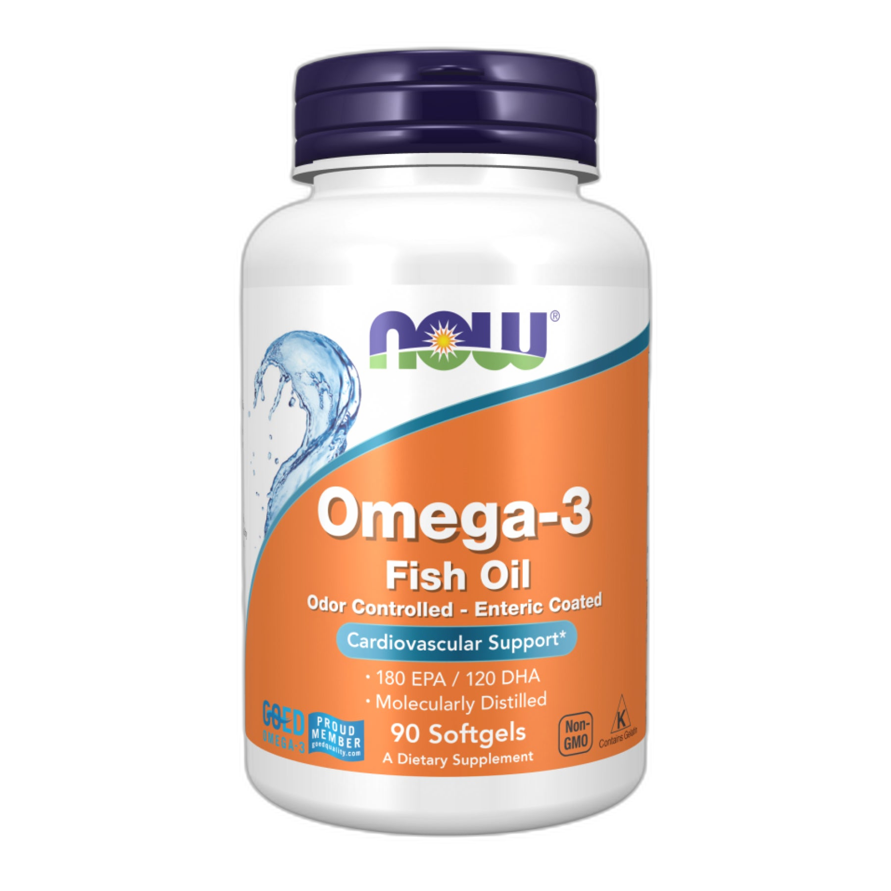 Омега-3 Ентерік - 90 капсул - Now Foods