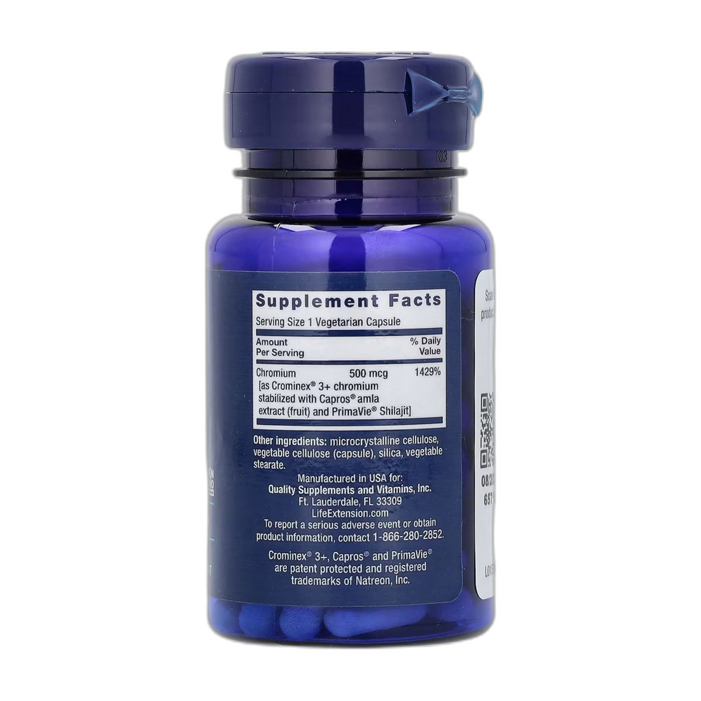 Optimized Хром з Crominex® 3+ 500 мкг - 60 капсул - Life Extension