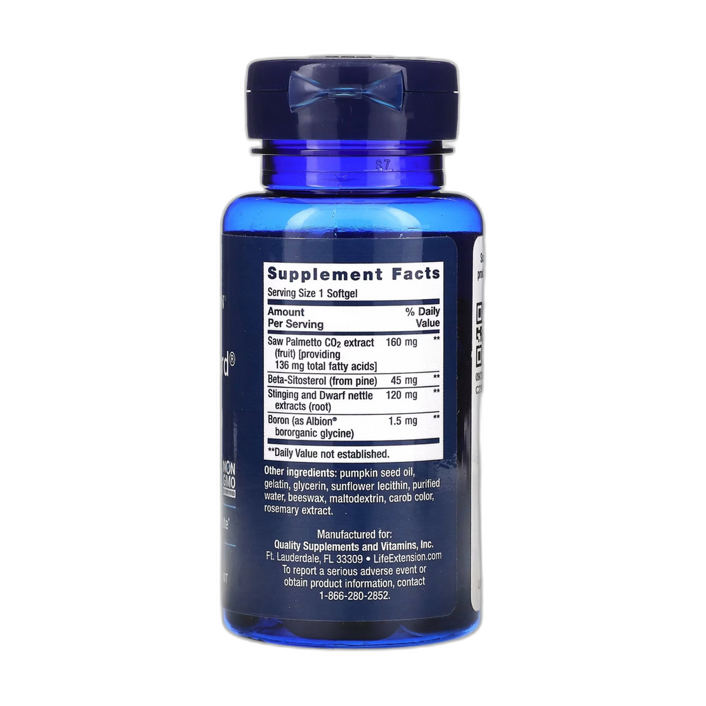 PalmettoGuard® Со пальметто/Nettle Root Формула з Beta-Sitosterol - 60 капсул - Life Extension — фото 2