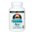 Пантотенова кислота 100 мг - 250 таблеток - Source Naturals