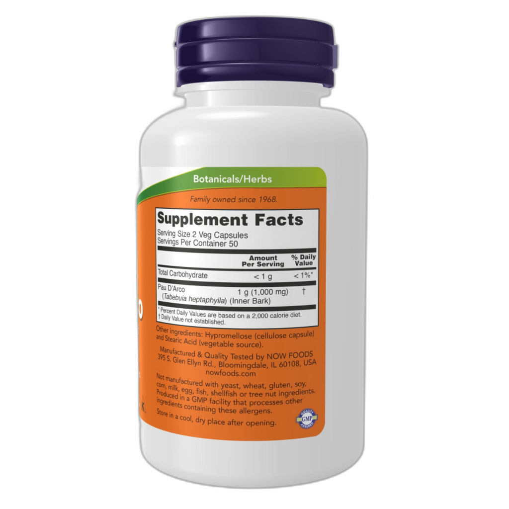 Пау D' Арко 500 мг - 100 капсул - Now Foods