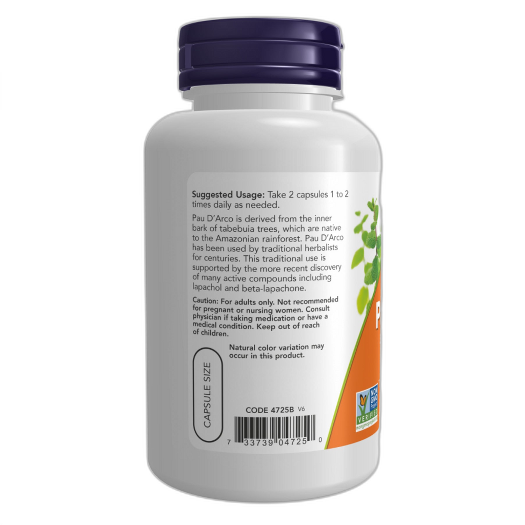 Пау D' Арко 500 мг - 100 капсул - Now Foods