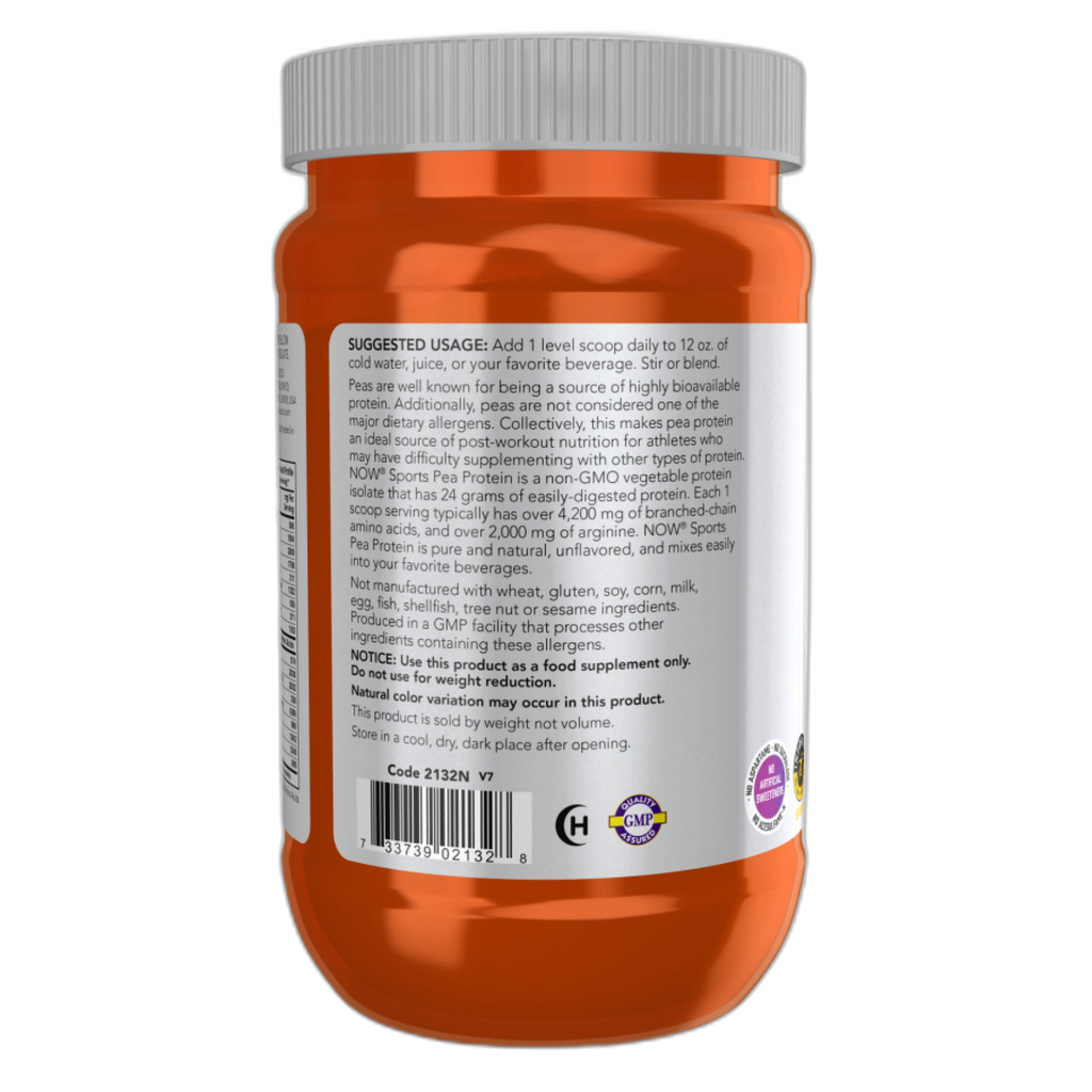 Гороховий протеїн - 340 г Без смаку - Now Foods