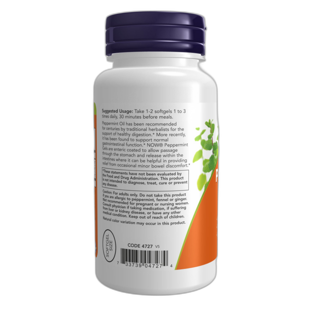М'ята перцева Гелс - 90 капсул - Now Foods