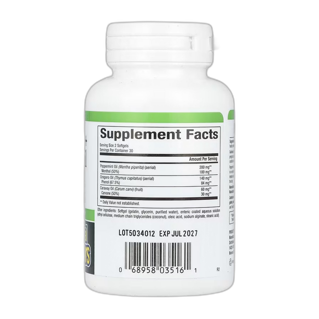 Peppermint+Oregano Oil Комплекс - 60 капсул - Natural Factors