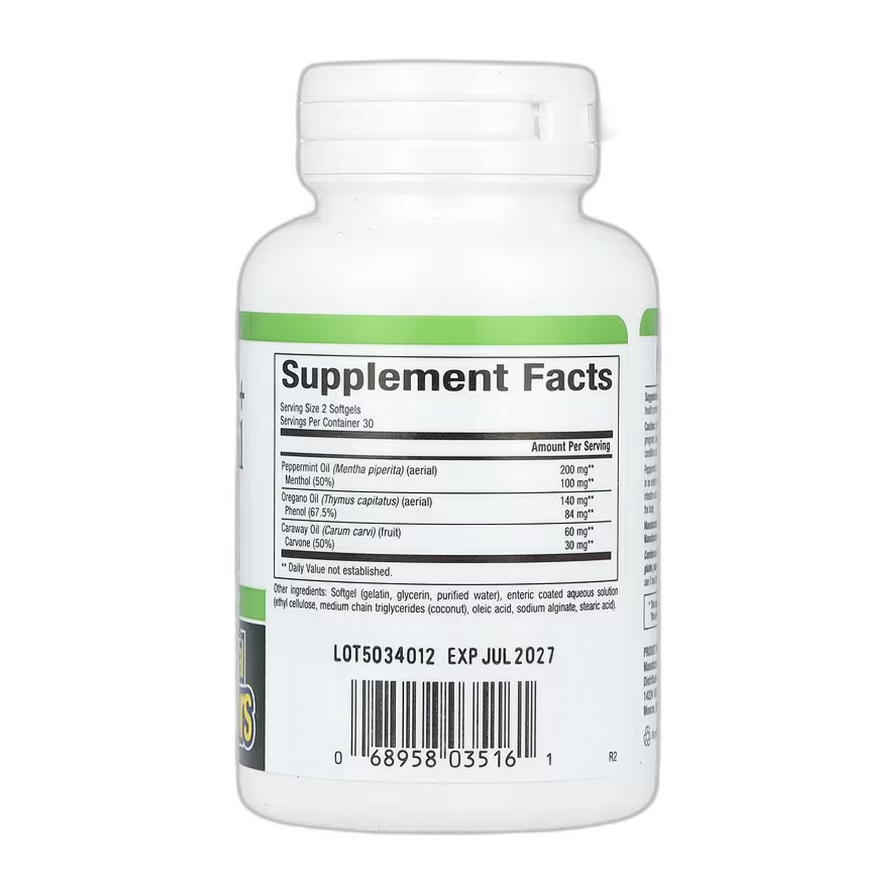 Peppermint+Oregano Oil Комплекс - 60 капсул - Natural Factors