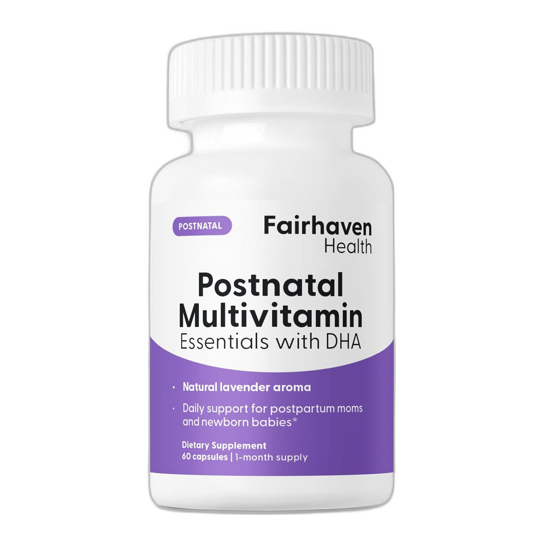 Postnatal Мультивітамін Essentials з DHA - 60 капсул - Fairhaven Health