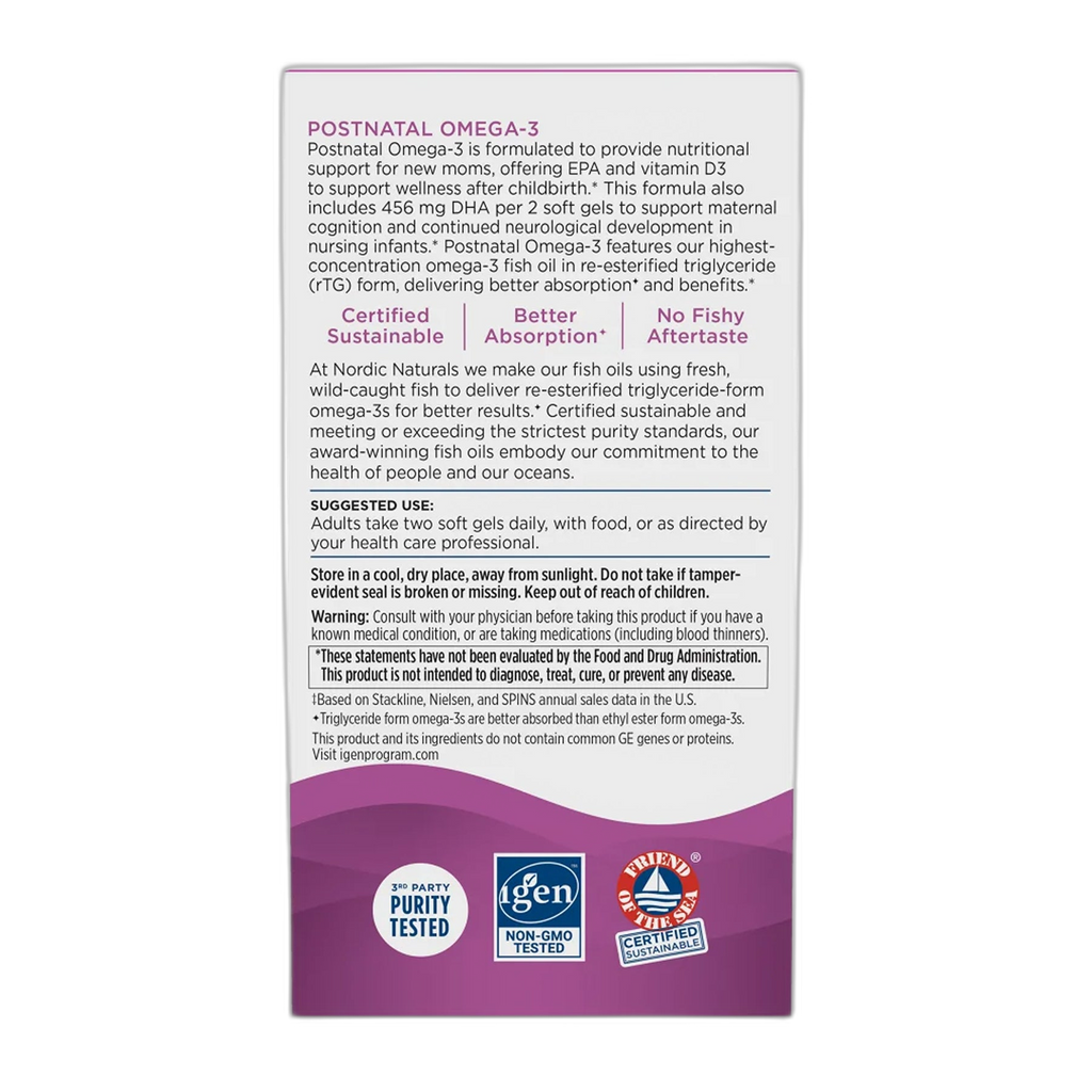 Postnatal Омега-3 - 60 капсул - Nordic Naturals