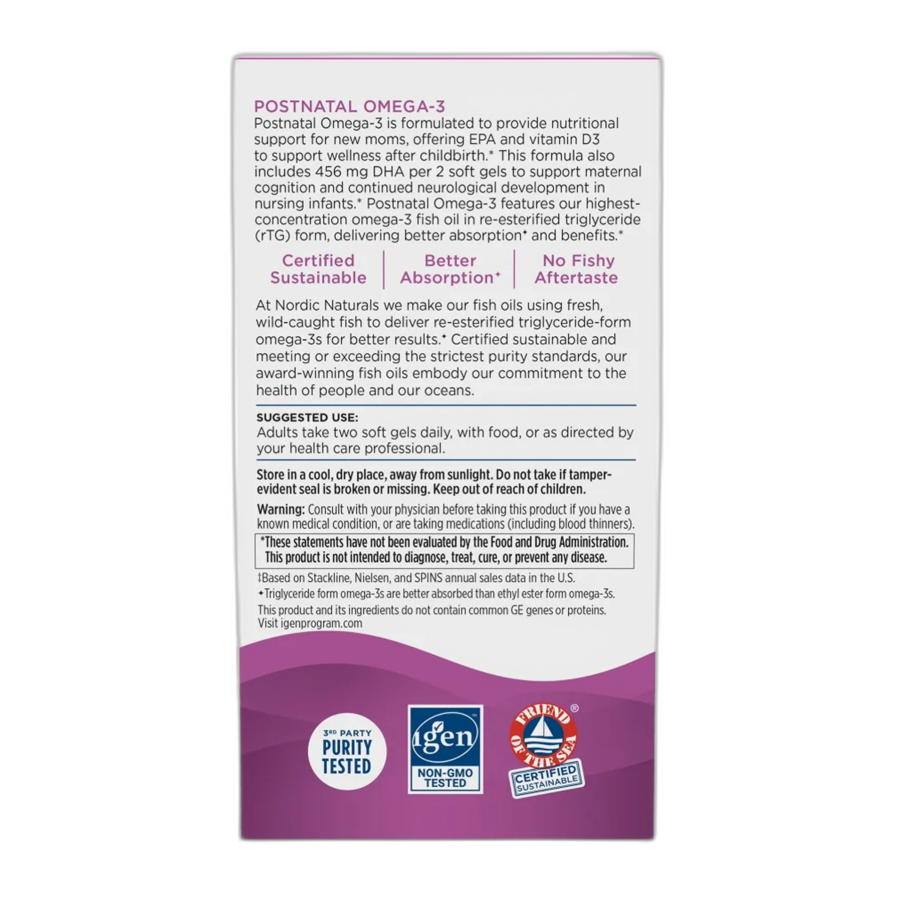 Postnatal Омега-3 - 60 капсул - Nordic Naturals