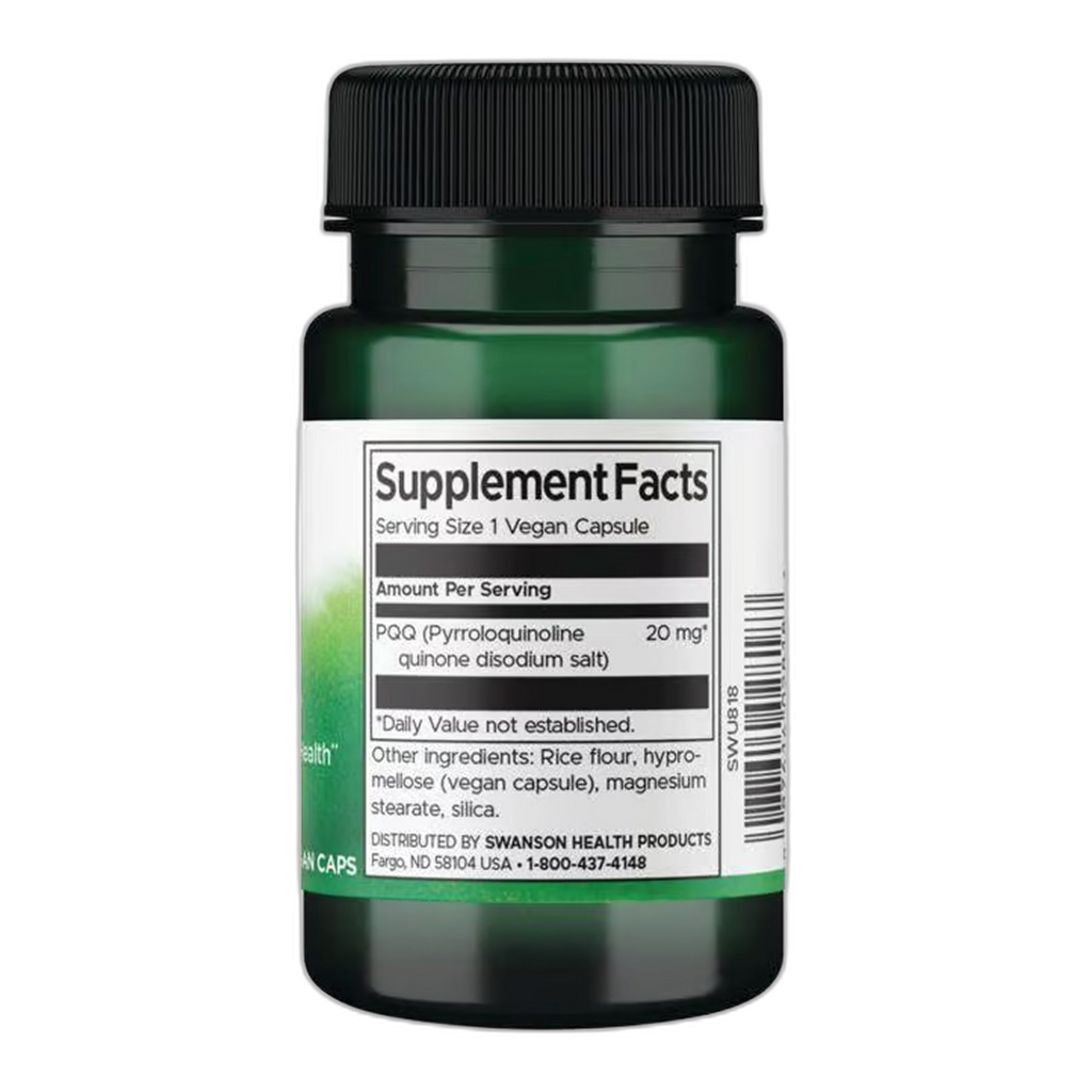 PQQ Pyrroloquinoline Quinone 20 мг - 30 капсул - Swanson