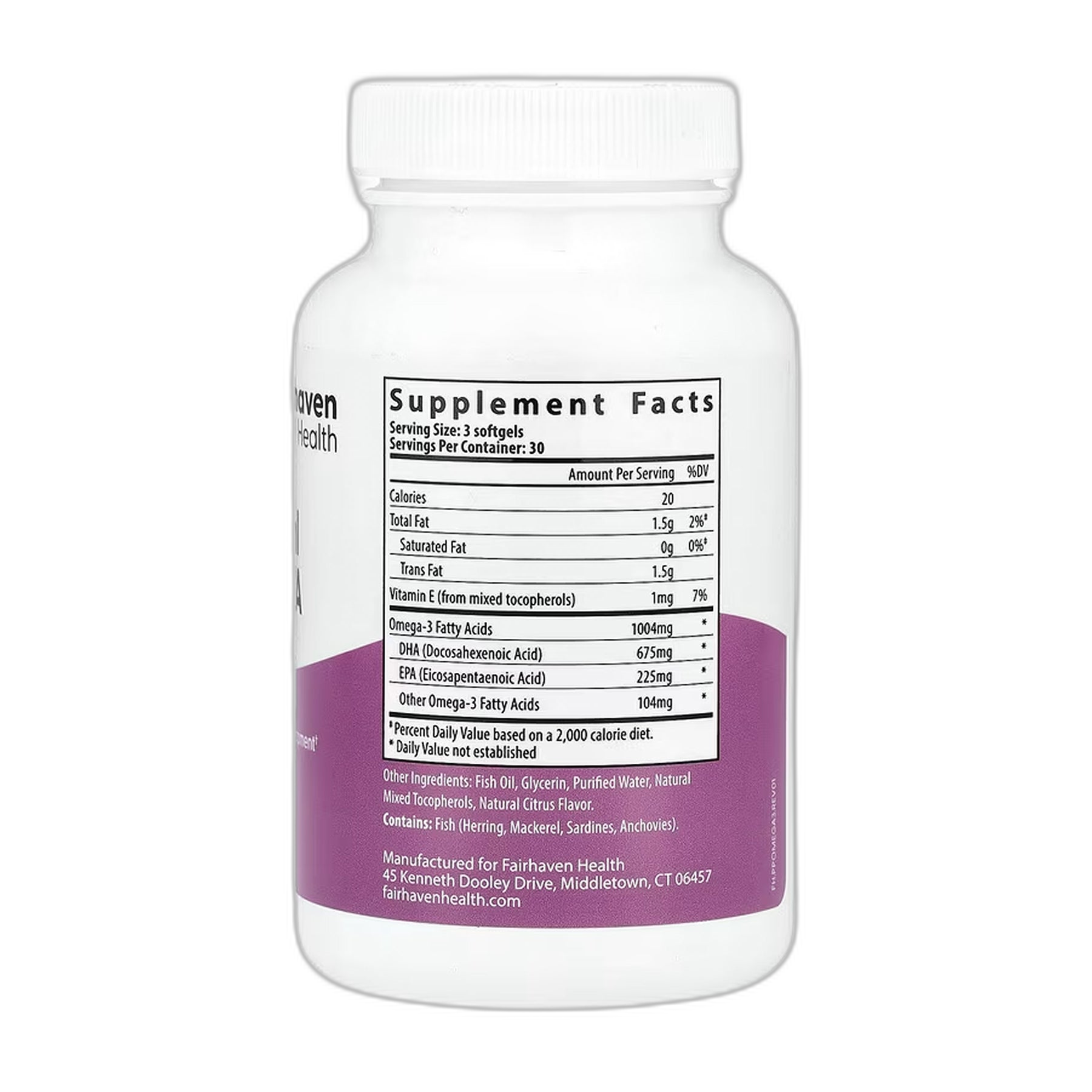 Пренатальний DHA + EPA - 90 капсул - Fairhaven Health